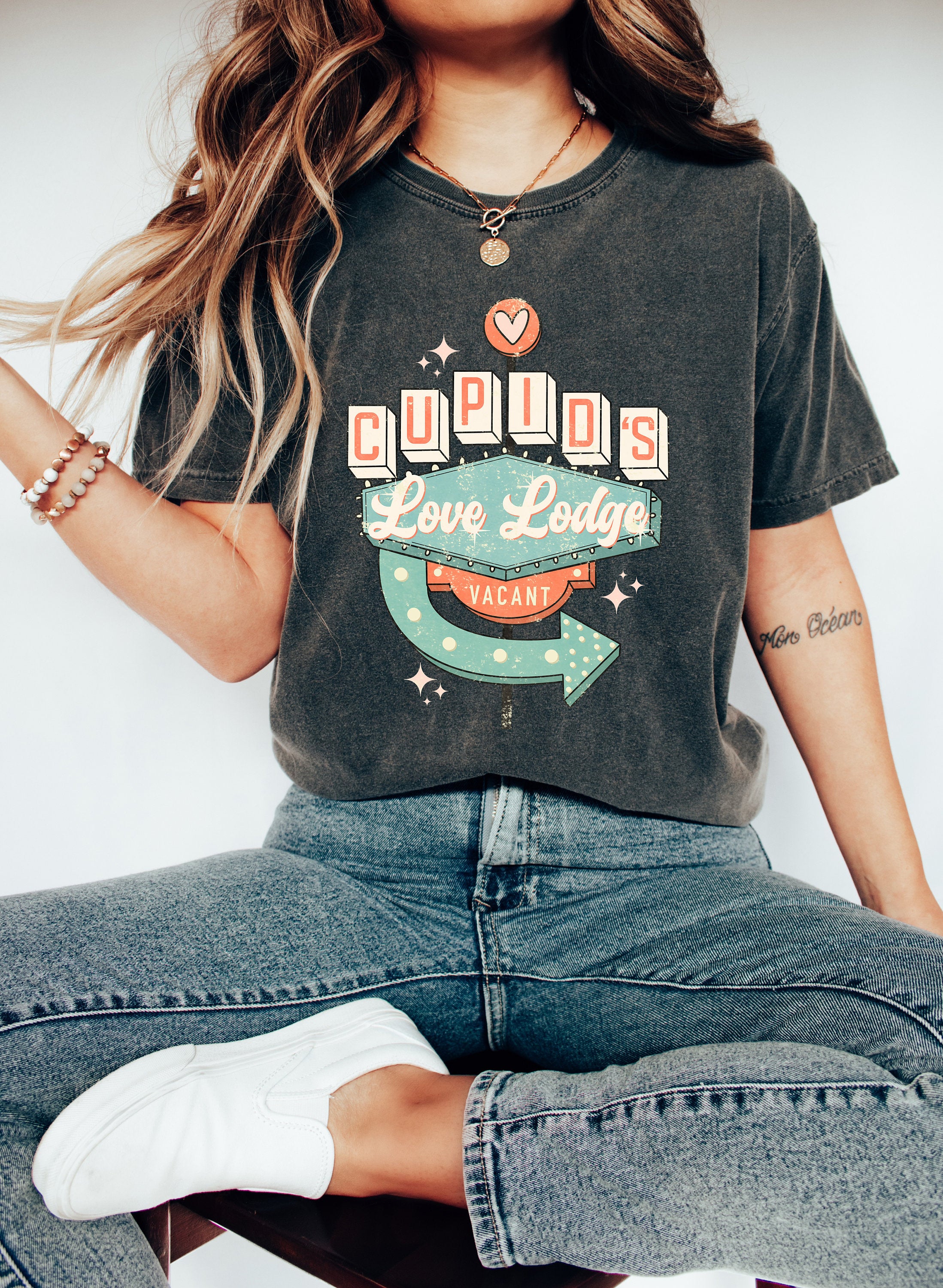 Retro Valentines Day Comfort Colors Shirt, Cupids Love Single Shirt, Vintage Couples Shirt, Love Shirt, Heart Shirt, Proud Single Shirt
