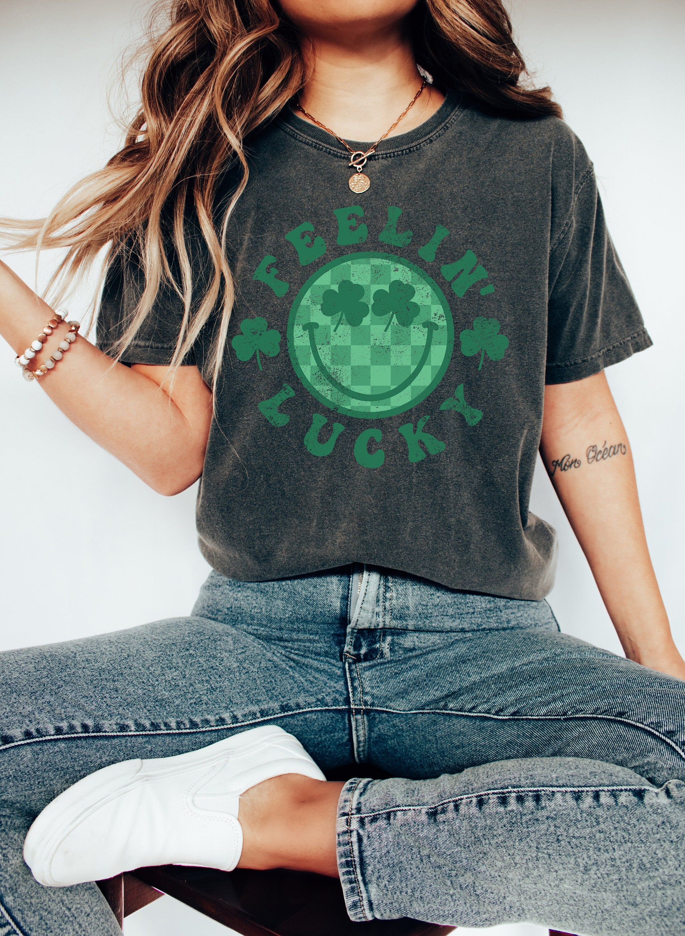 Retro St Patty's Day Comfort Colors Shirt, Feeling Lucky Shirt, Vintage St Patrick's Day Shirt, Day Drinking Shirt, Retro Shirt, Lucky Shirt