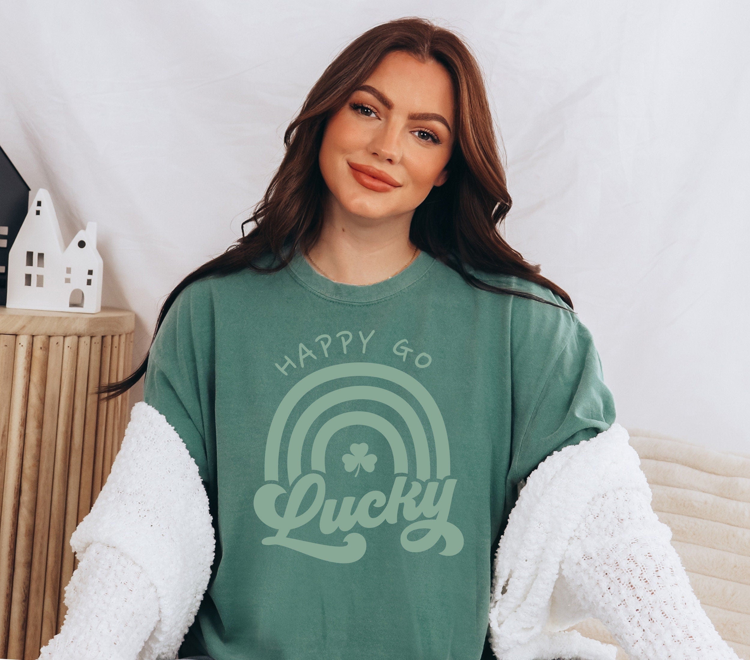 Retro St Patty's Day Comfort Colors Shirt, Happy Go Lucky Shirt, Vintage St Patrick's Day Shirt, Day Drinking Shirt, Retro Tee, Lucky Shirt