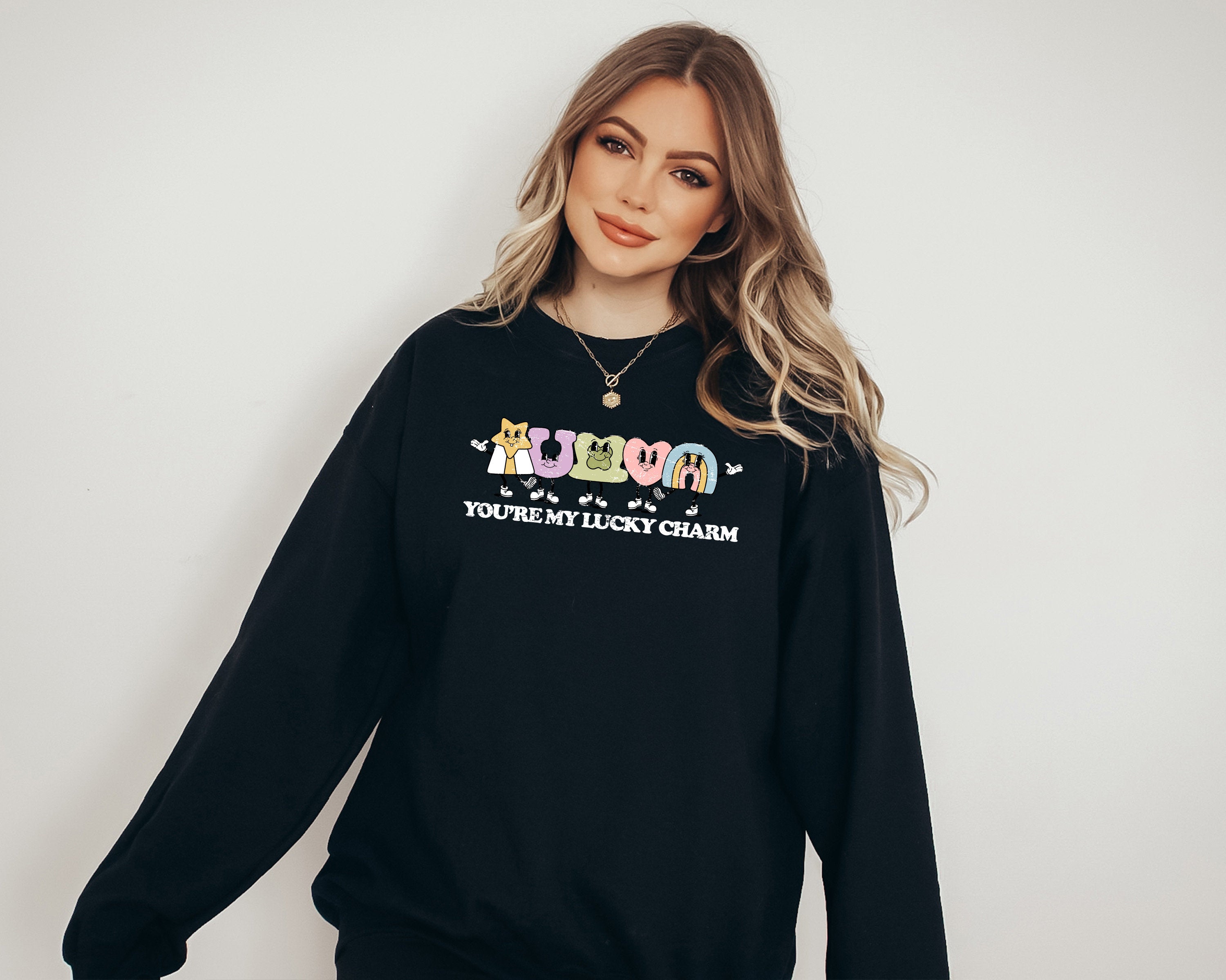 You're My Lucky Charm Sweatshirt, Lucky Clover Sweater, St Patricks Day Sweatshirt, Lucky Pullover, Womens Sweatshirt, Crewneck, Shamrock