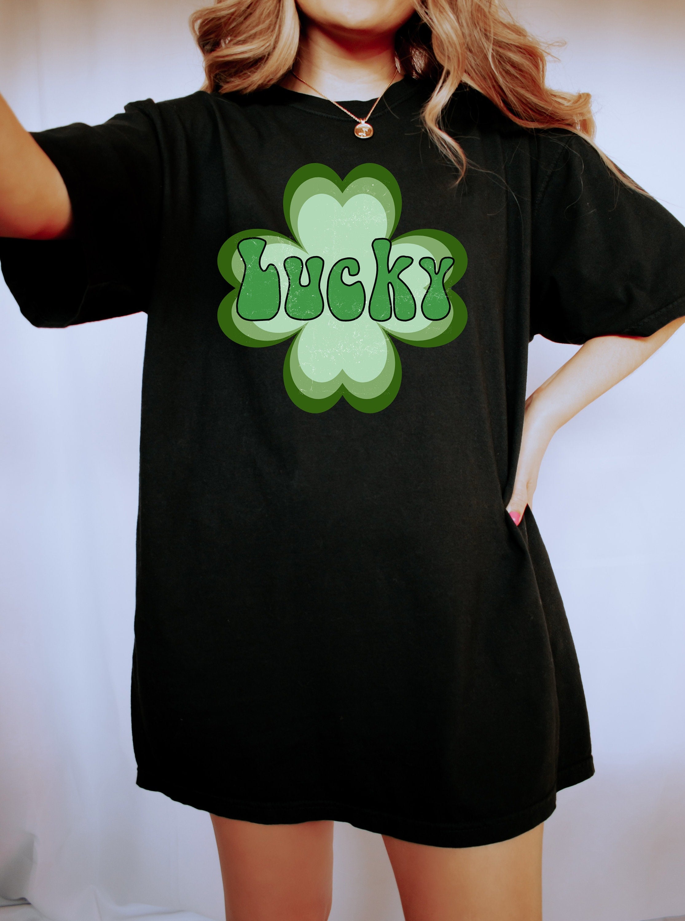 Retro St Patty's Day Comfort Colors Shirt, Lucky Babe Shirt, Vintage St Patrick's Day Shirt, Day Drinking Shirt, Retro Shirt, Lucky Shirt