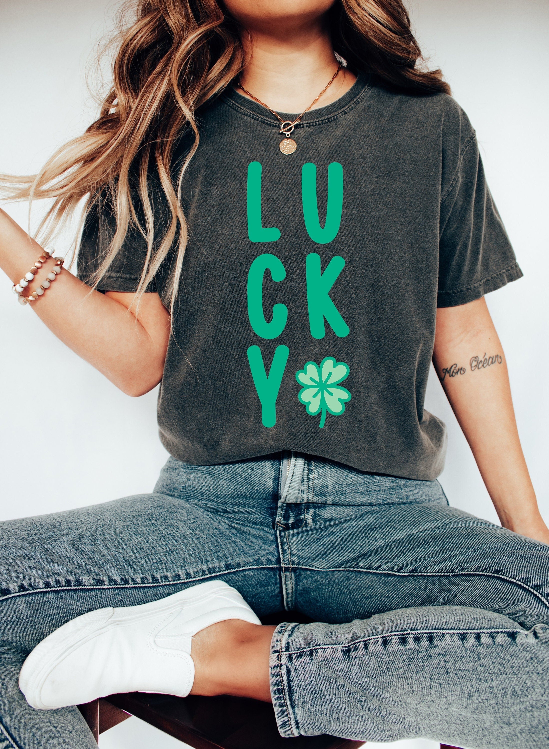 Retro St Patty's Day Comfort Colors Shirt, Lucky Babe Shirt, Vintage St Patrick's Day Shirt, Day Drinking Shirt, Retro Shirt, Lucky Shirt