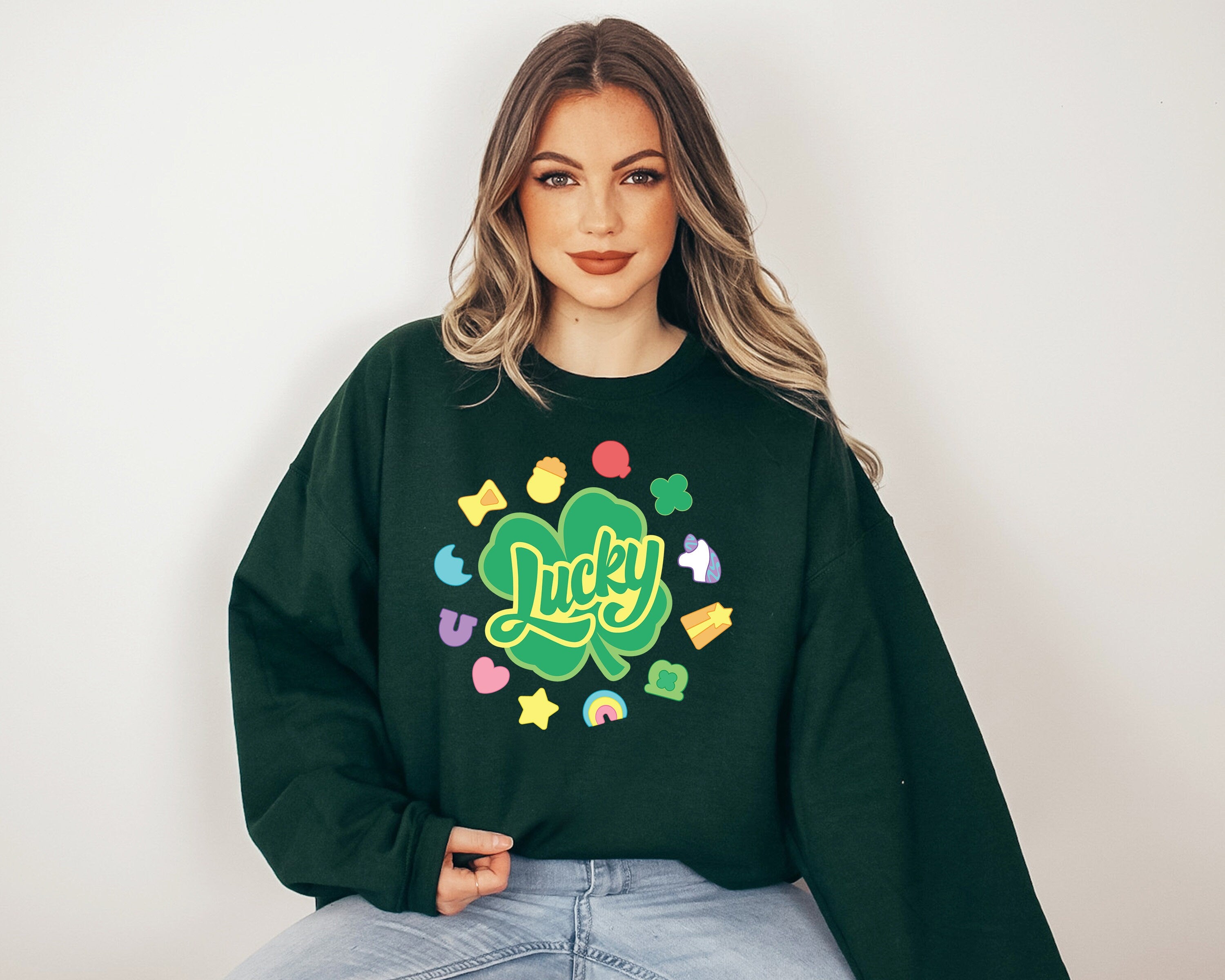 Feeling Lucky Sweatshirt, You are My Lucky Charm, St Patricks Day Sweatshirt, Lucky Pullover, Womens Sweatshirt, Crewneck, Shamrock Shirt