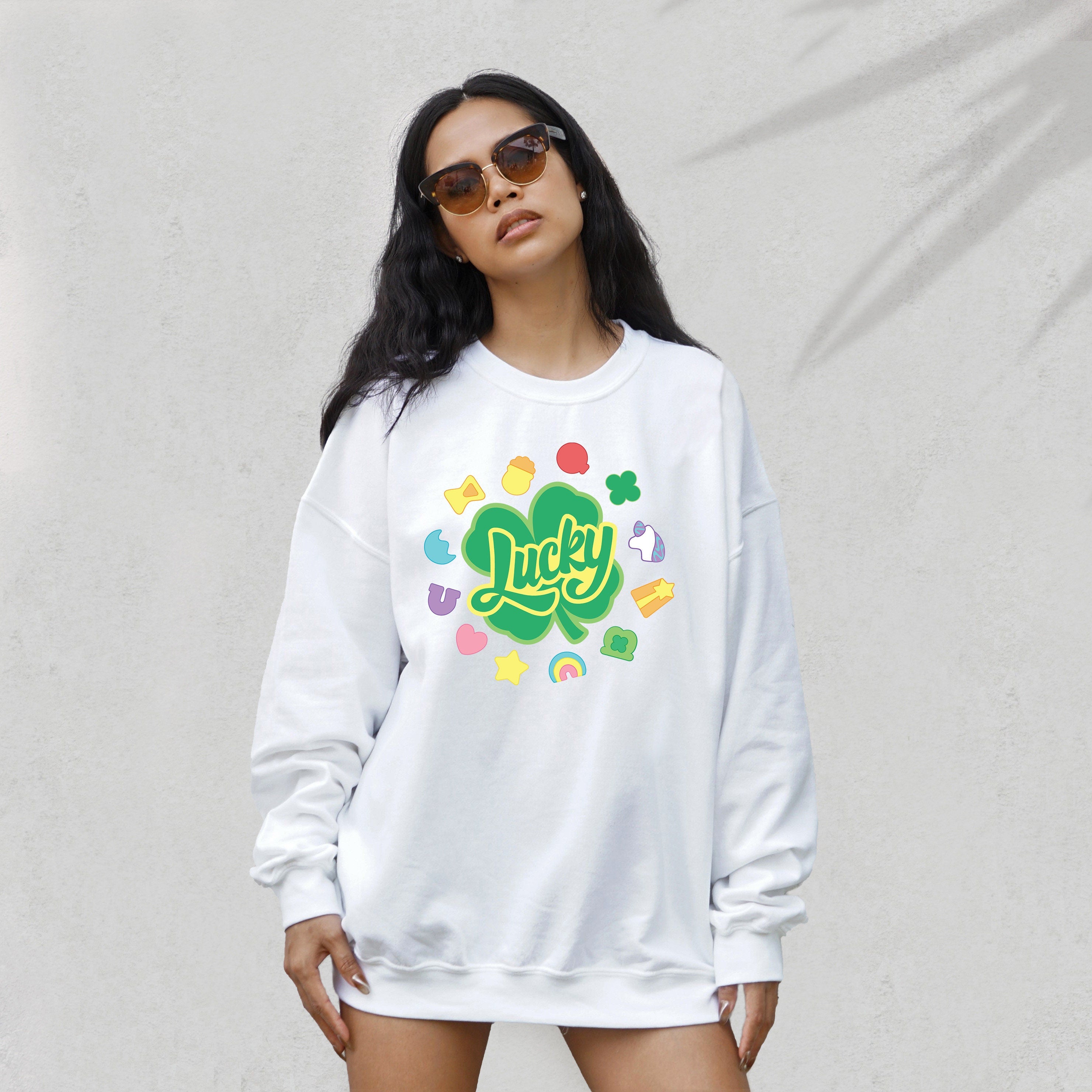 Feeling Lucky Sweatshirt, You are My Lucky Charm, St Patricks Day Sweatshirt, Lucky Pullover, Womens Sweatshirt, Crewneck, Shamrock Shirt
