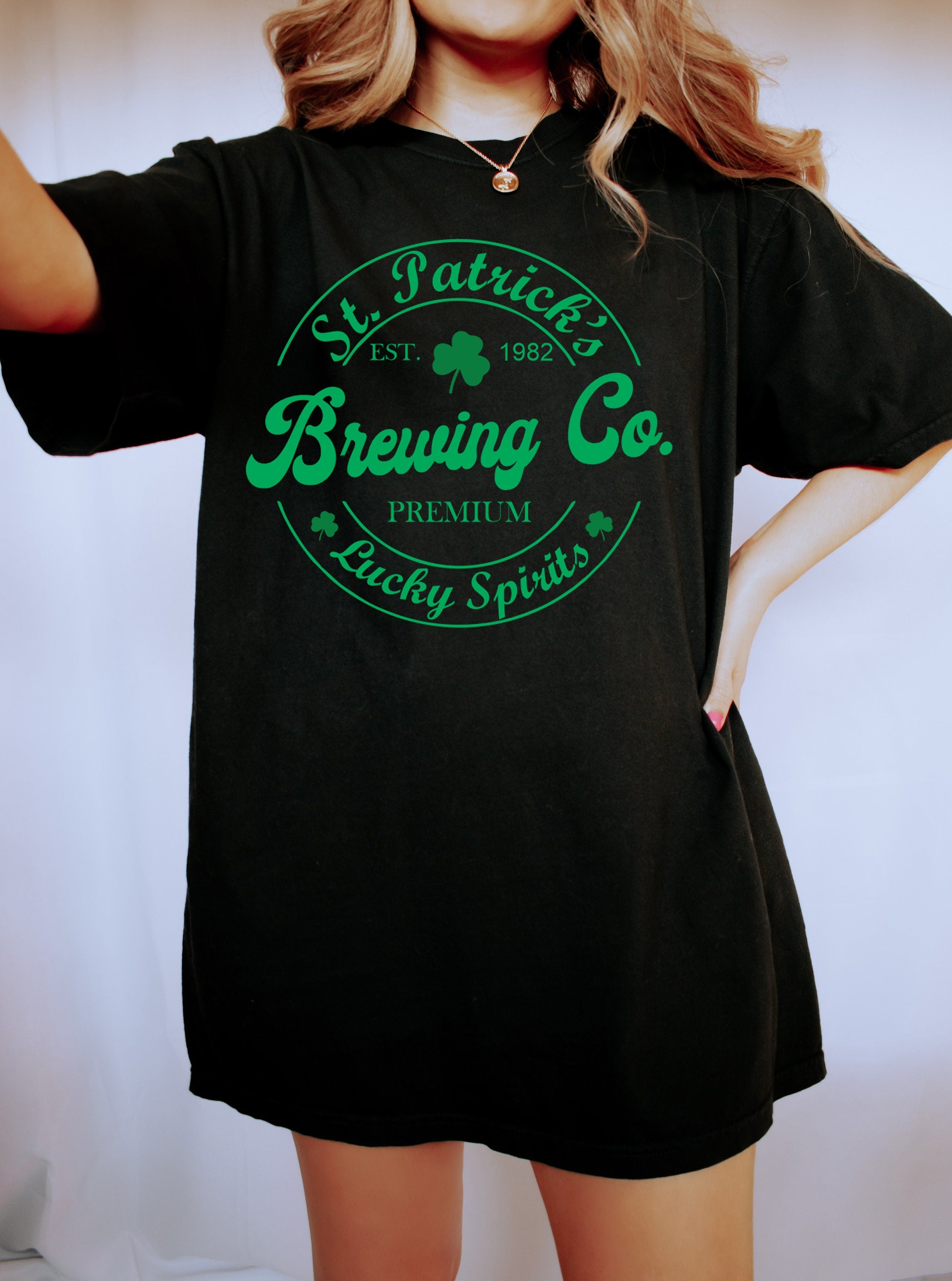 Retro St Patty's Day Comfort Colors Shirt, Leprechaun Brewing, Vintage St Patrick's Day Shirt, Day Drinking Shirt, Retro Shirt, Lucky Shirt