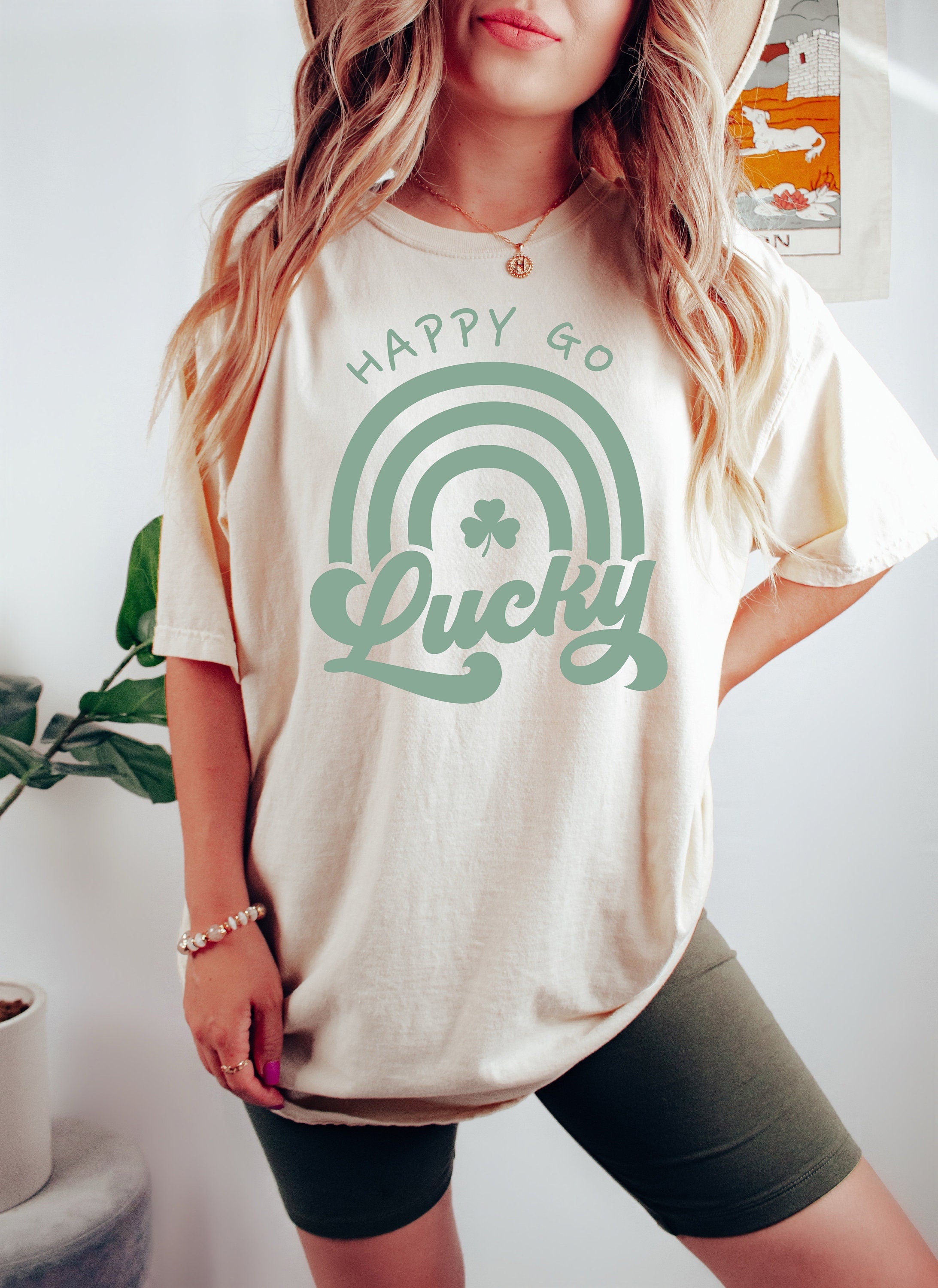 Retro St Patty's Day Comfort Colors Shirt, Happy Go Lucky Shirt, Vintage St Patrick's Day Shirt, Day Drinking Shirt, Retro Tee, Lucky Shirt