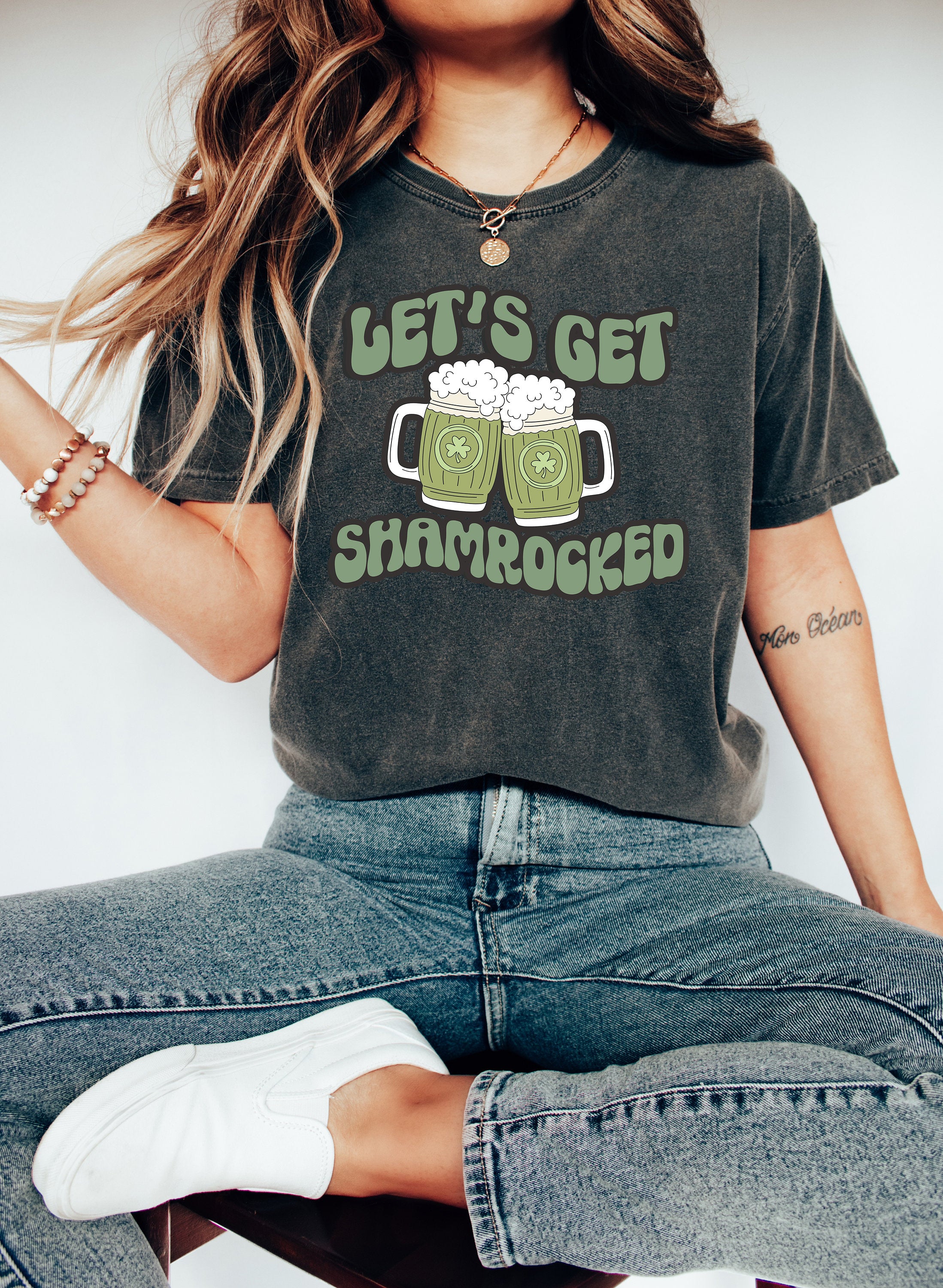 Retro St Patty's Day Comfort Colors Shirt, Lets Get Lucked Up, Vintage St Patricks Day Shirt, Day Drinking Shirt, Retro Shirt, Lucky Shirt