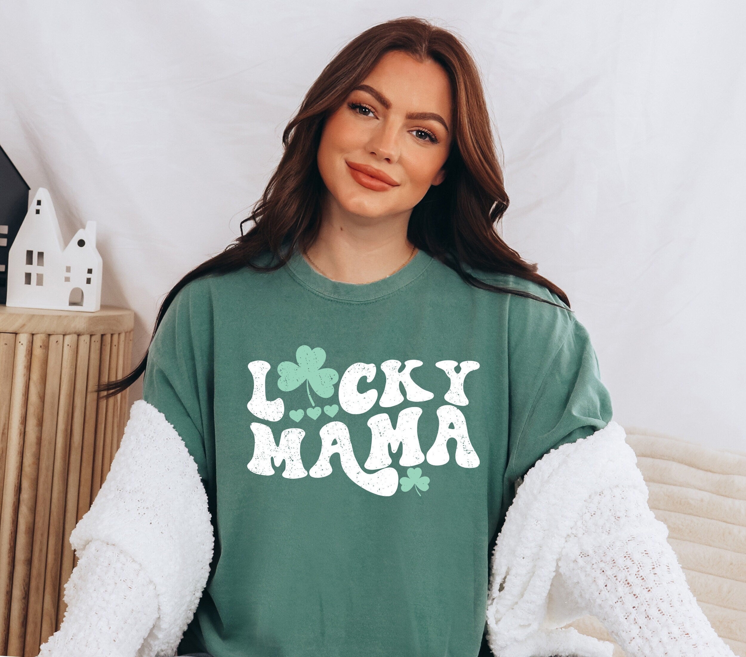 Retro St Patty's Day Comfort Colors Shirt, Lucky Mama Shirt, Vintage St Patrick's Day Shirt, Day Drinking Shirt, Retro Shirt, Lucky Shirt