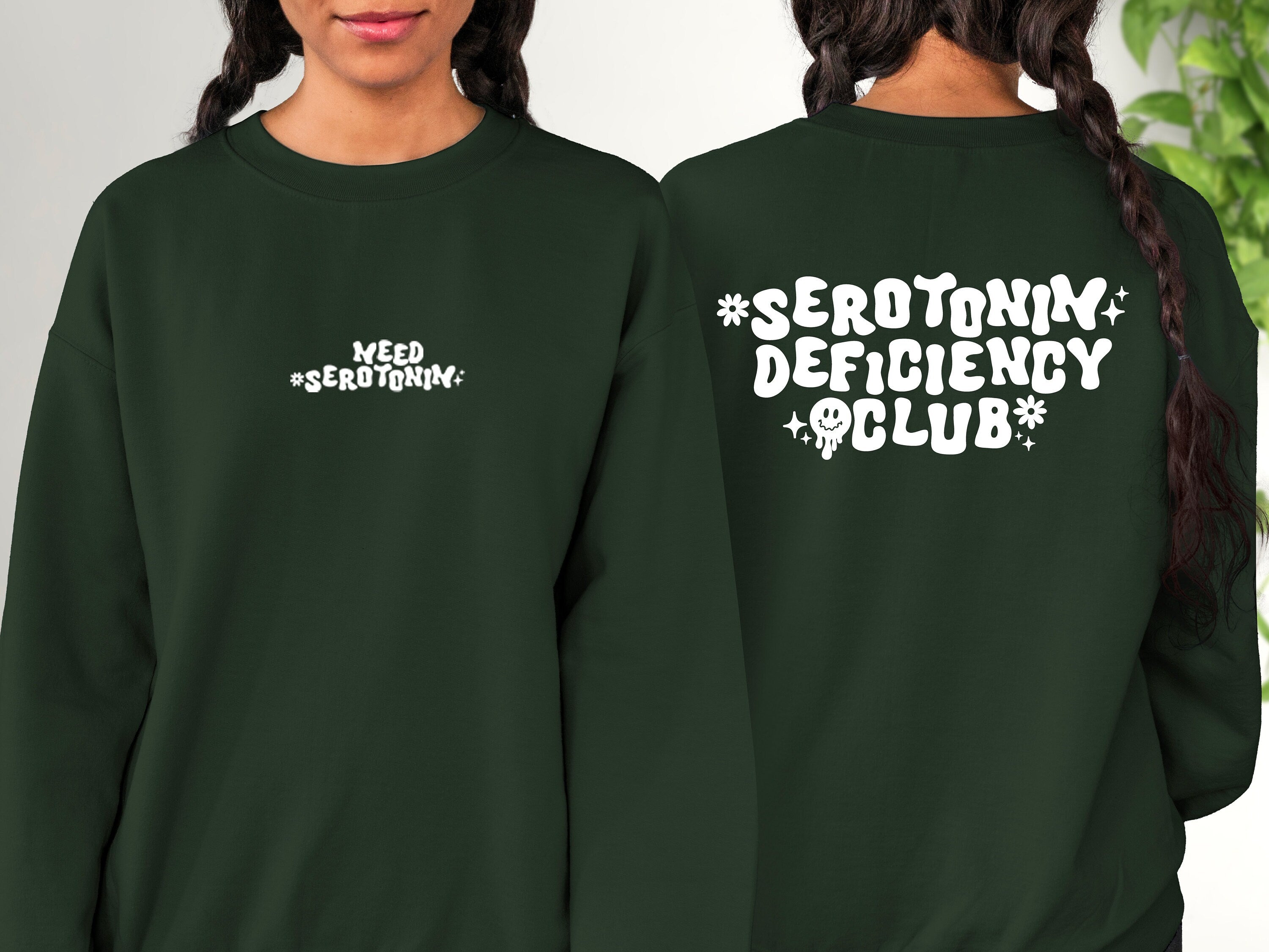 Serotonin Deficiency Club Sweatshirt, Positive Sweatshirt, Mental Health Awareness, Grow Positive Thoughts Crewneck, Spread Kindness Shirt