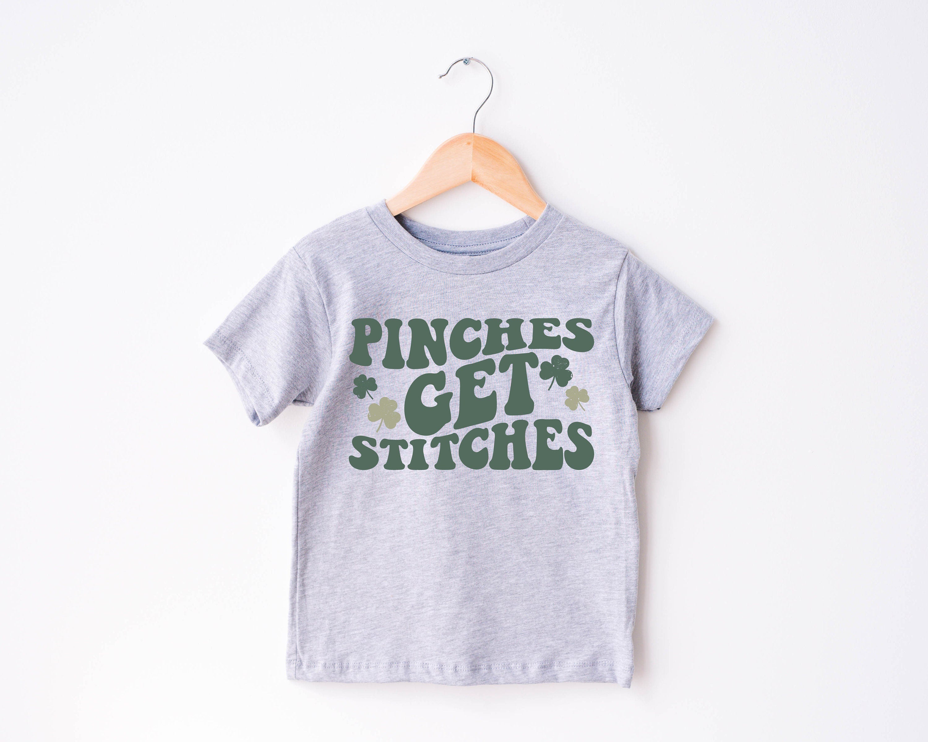 Pinches Get Stitches St Pattys Shirt, Toddler Tee Patricks Day, Cute Holiday Girls Shirt, Toddler Youth Lucky, Shamrock Tee Vintage Bodysuit