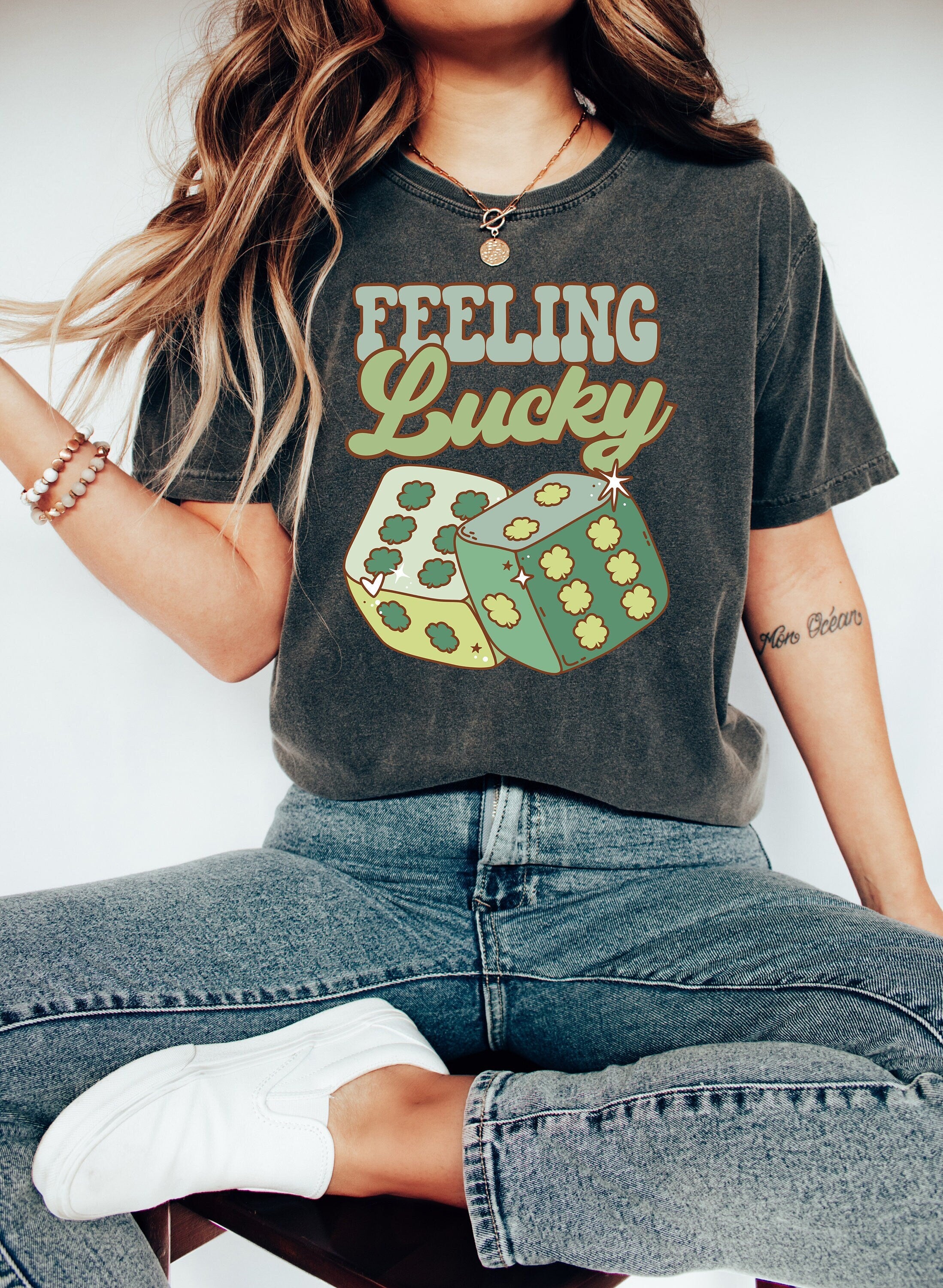 Retro St Patty's Day Comfort Colors Shirt, Feeling Lucky Shirt, Vintage St Patricks Day Shirt, Day Drinking Shirt, Retro Shirt, Lucky Shirt