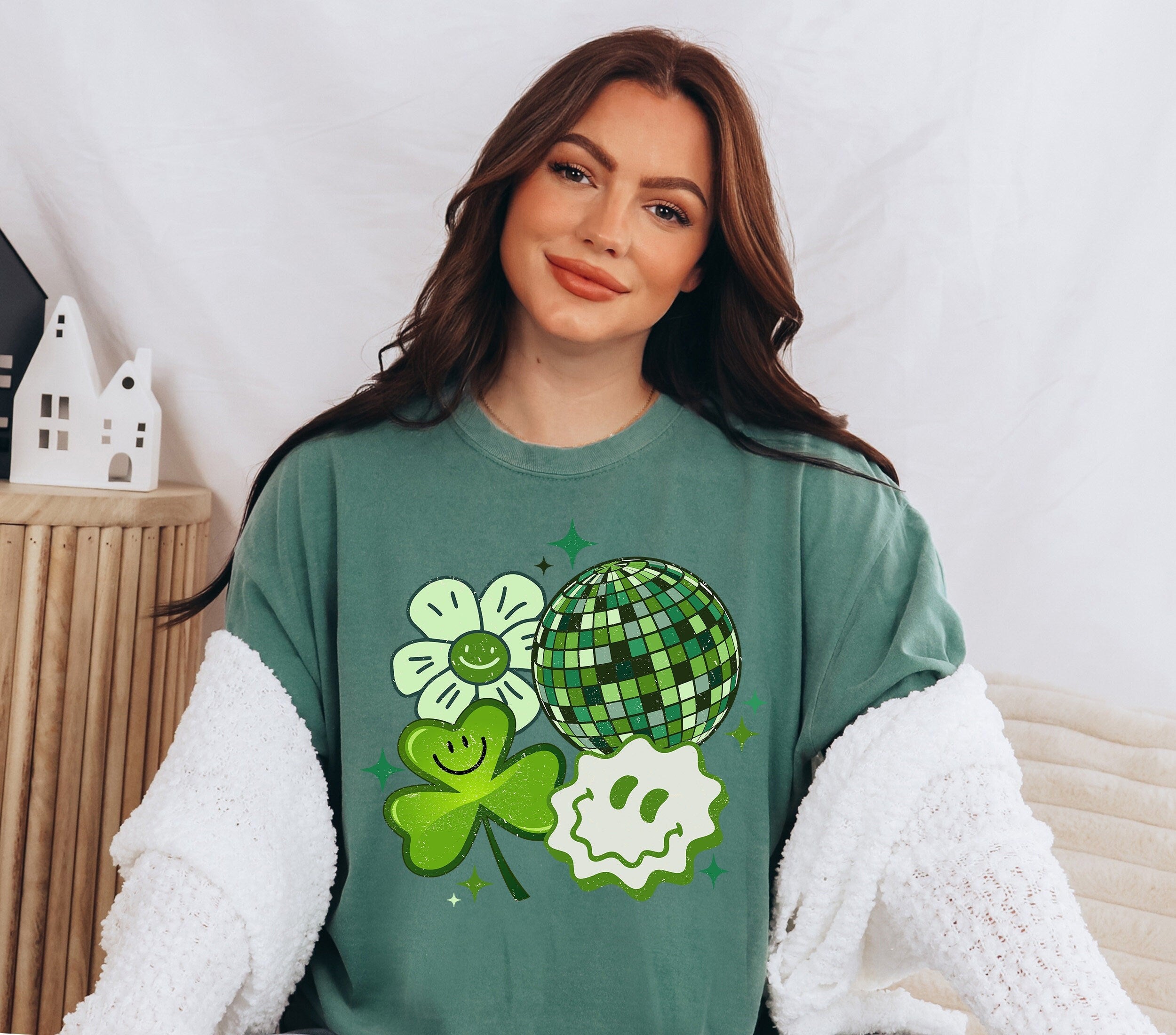 Retro St Patty's Day Comfort Colors Shirt,  Lucky Vibes Shirt, Vintage St Patricks Day Shirt, Day Drinking Shirt, Retro Shirt, Lucky Shirt