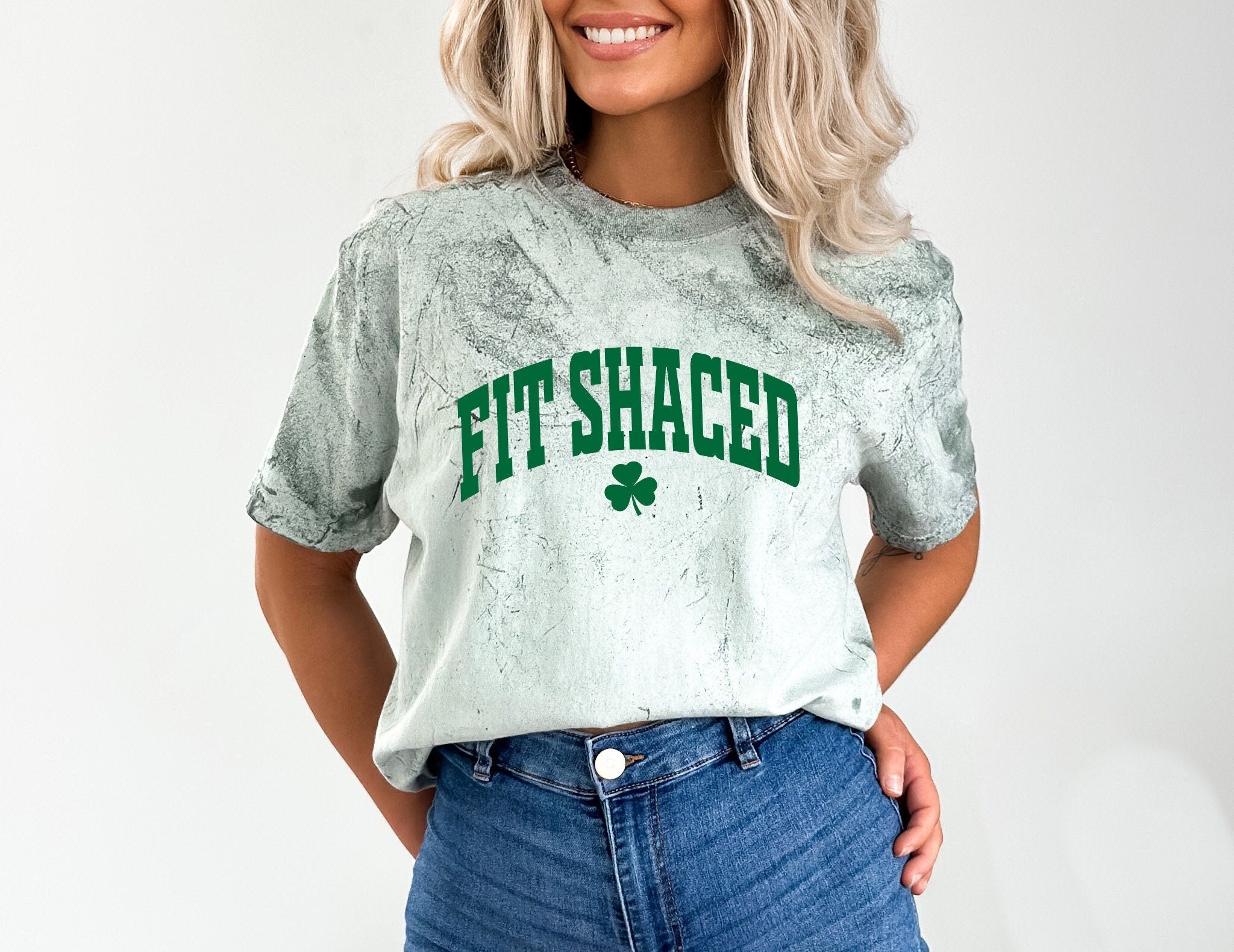 Retro St Patty's Day Tie Dye Comfort Colors Shirt, Lets Get Fit Shaced Tee, Vintage St Patricks Day Shirt, Day Drinking Shirt, Retro Shirt