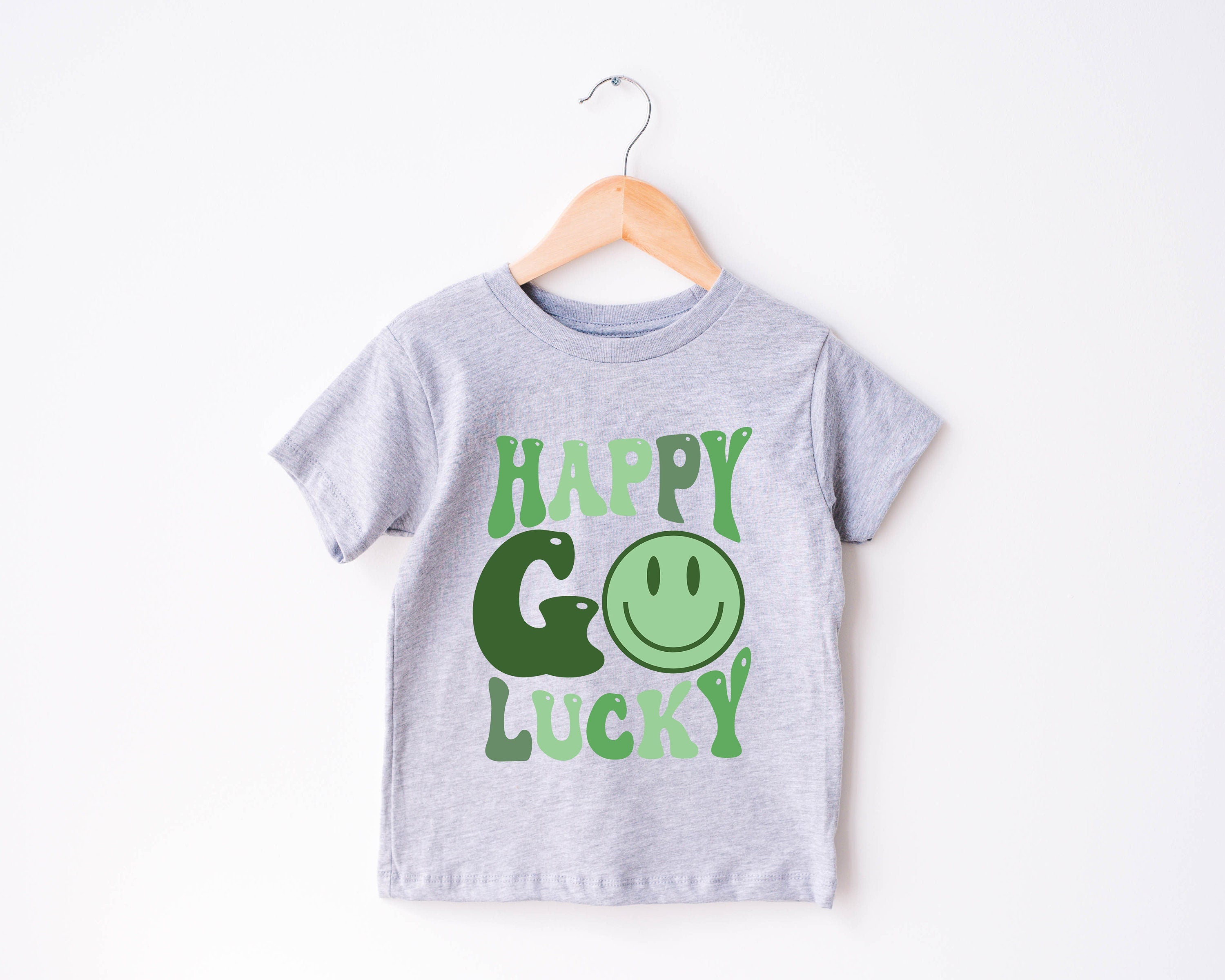 Toddler Tee St Patricks Day, Smiley Shamrock St Pattys Shirt, Cute Holiday Girls Shirt, Toddler Youth Lucky, Shamrock Tee Vintage Bodysuit