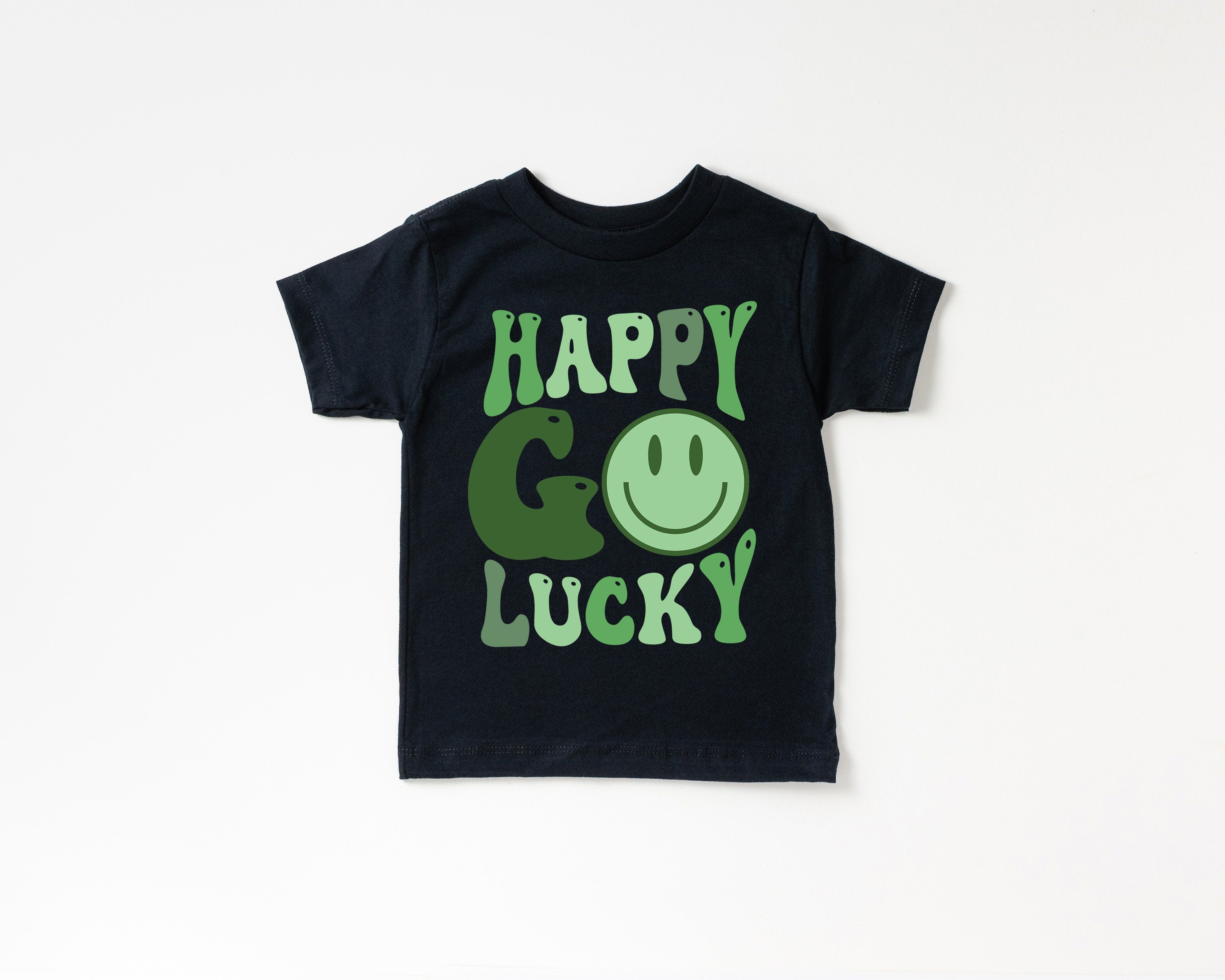 Toddler Tee St Patricks Day, Smiley Shamrock St Pattys Shirt, Cute Holiday Girls Shirt, Toddler Youth Lucky, Shamrock Tee Vintage Bodysuit