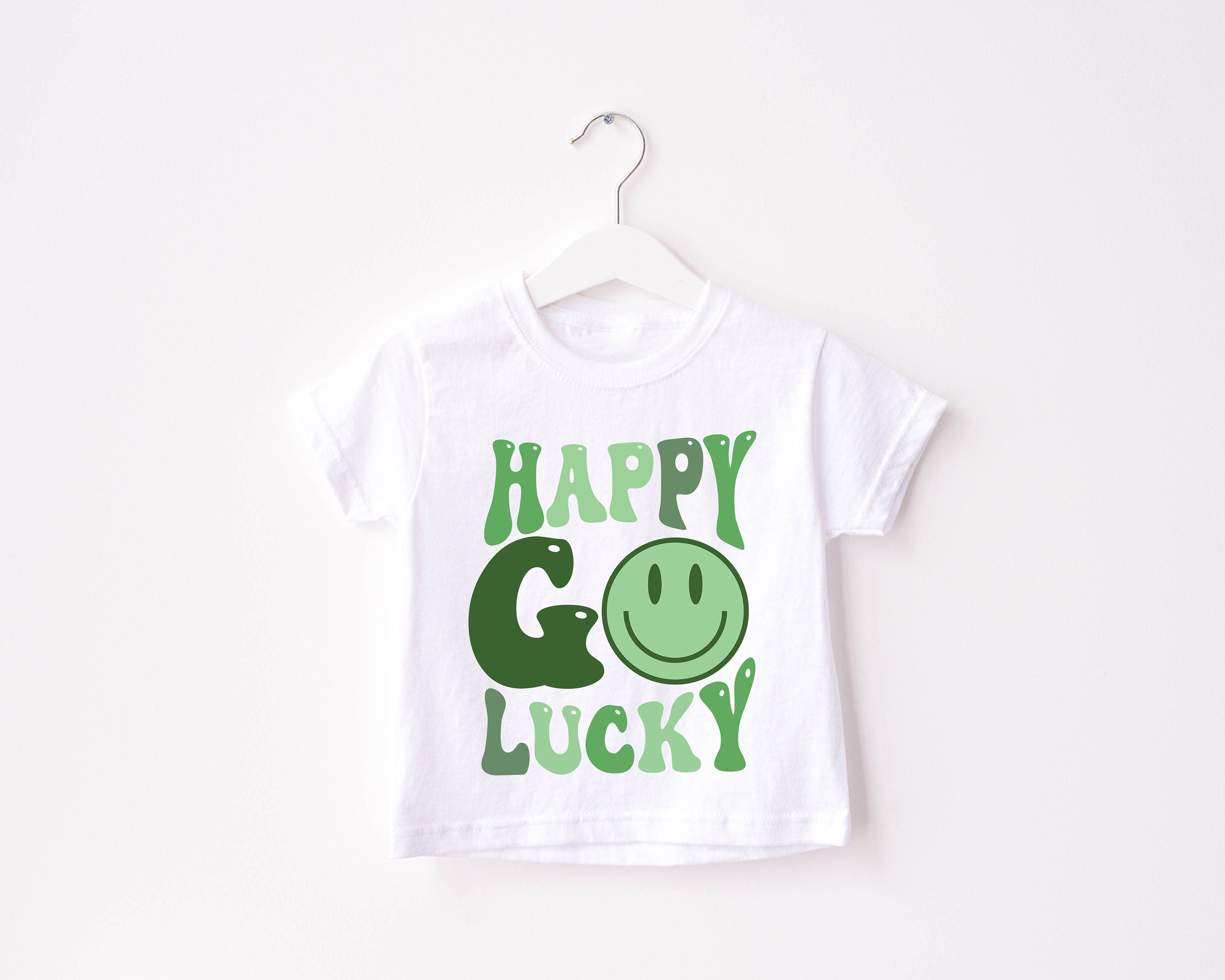 Toddler Tee St Patricks Day, Smiley Shamrock St Pattys Shirt, Cute Holiday Girls Shirt, Toddler Youth Lucky, Shamrock Tee Vintage Bodysuit