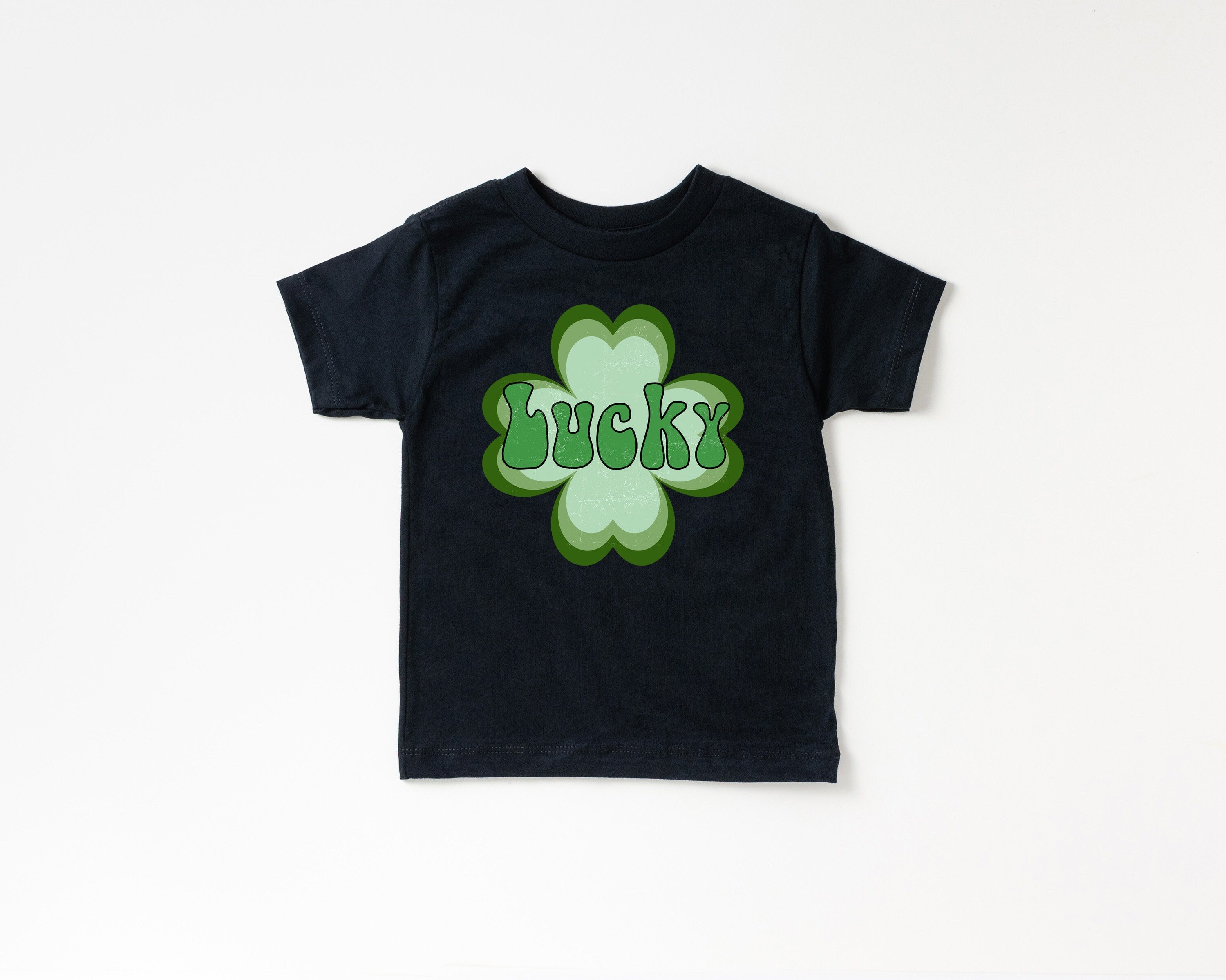 Toddler Tee St Patricks Day, Smiley Shamrock St Pattys Shirt, Cute Holiday Girls Shirt, Toddler Youth Lucky, Shamrock Tee Vintage Bodysuit