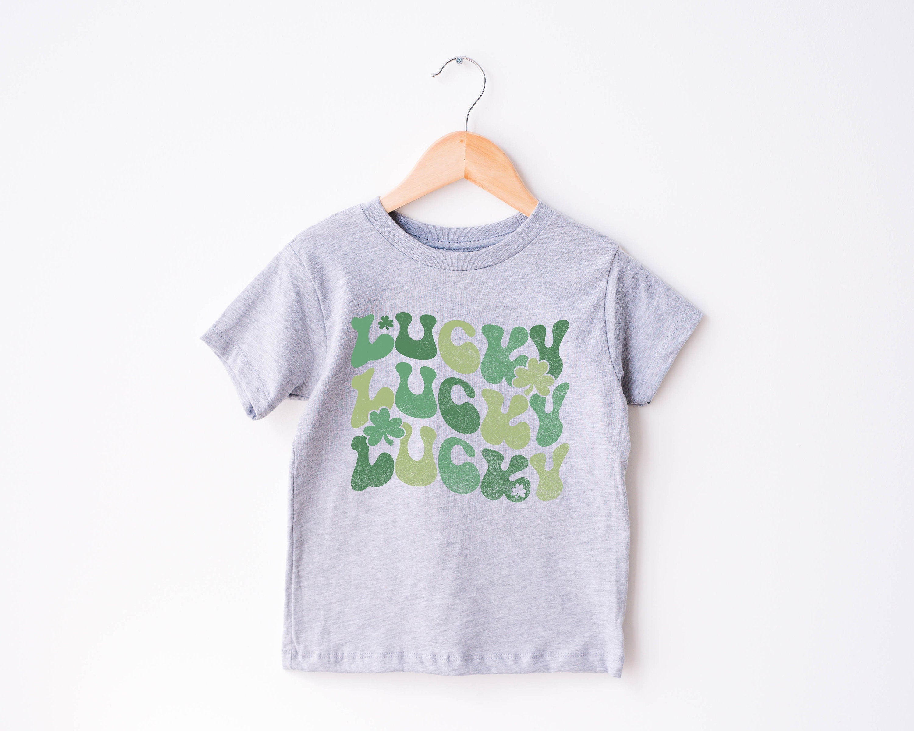 Toddler Tee St Patricks Day, Smiley Shamrock St Pattys Shirt, Cute Holiday Girls Shirt, Toddler Youth Lucky, Shamrock Tee Vintage Bodysuit