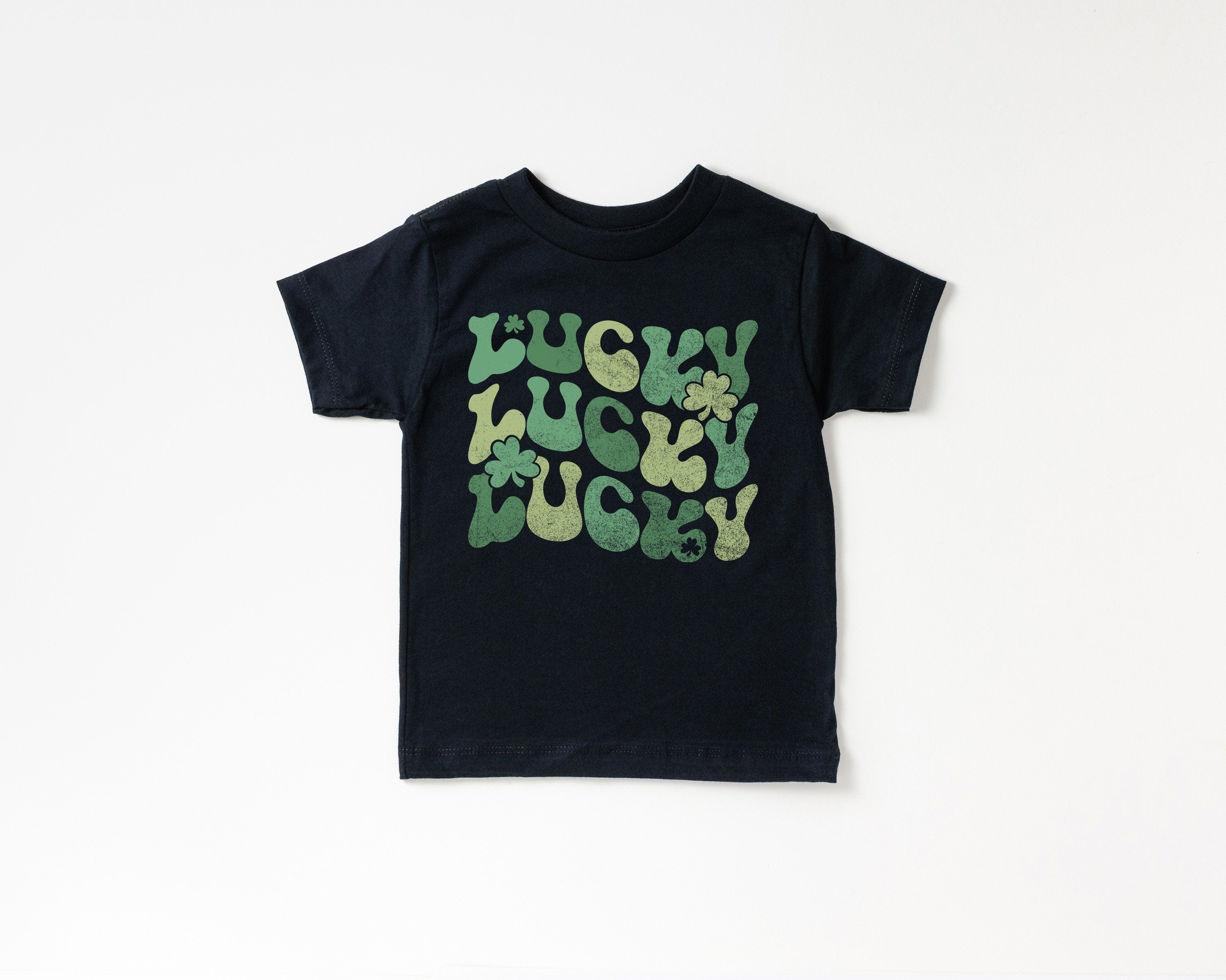 Toddler Tee St Patricks Day, Smiley Shamrock St Pattys Shirt, Cute Holiday Girls Shirt, Toddler Youth Lucky, Shamrock Tee Vintage Bodysuit