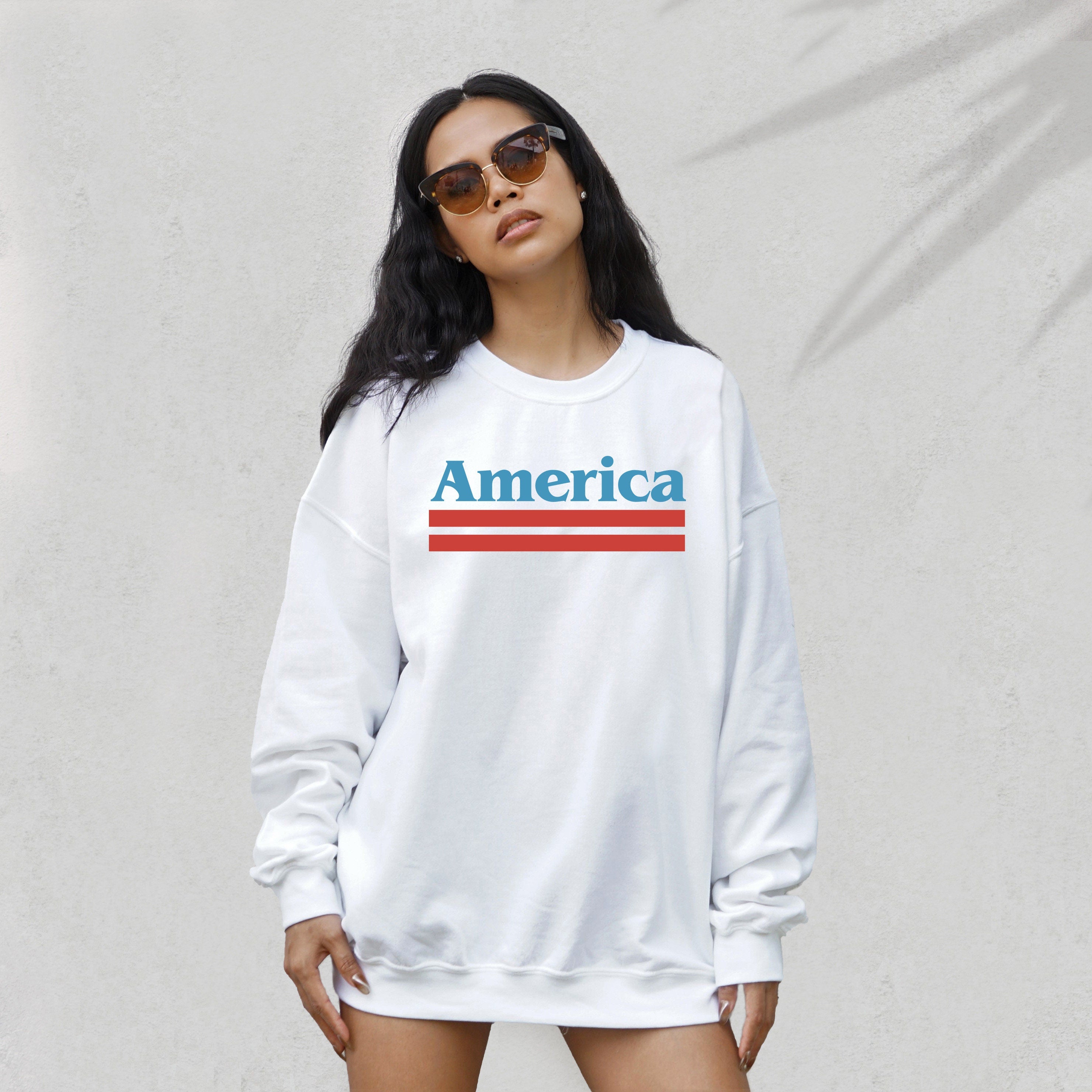 All American Babe Sweatshirt, Fourth of July Sweater, 4th of July Sweater, America Pullover, Womens Sweatshirt, Independence Day, Happy 4th