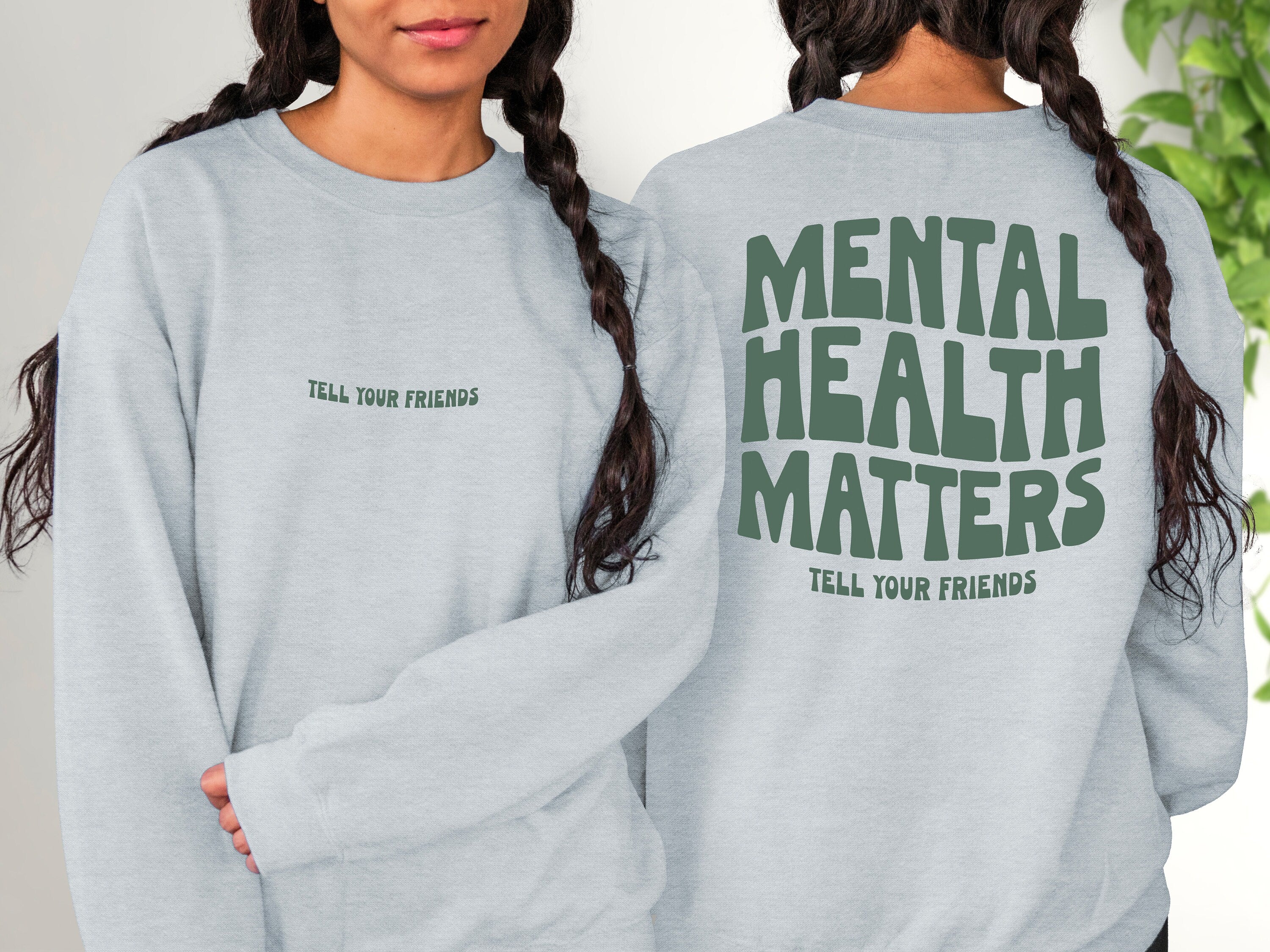 Mental Health Matters Sweatshirt, Positive Sweatshirt, Mental Health Awareness, Grow Positive Thoughts Crewneck, Spread Kindness Shirt