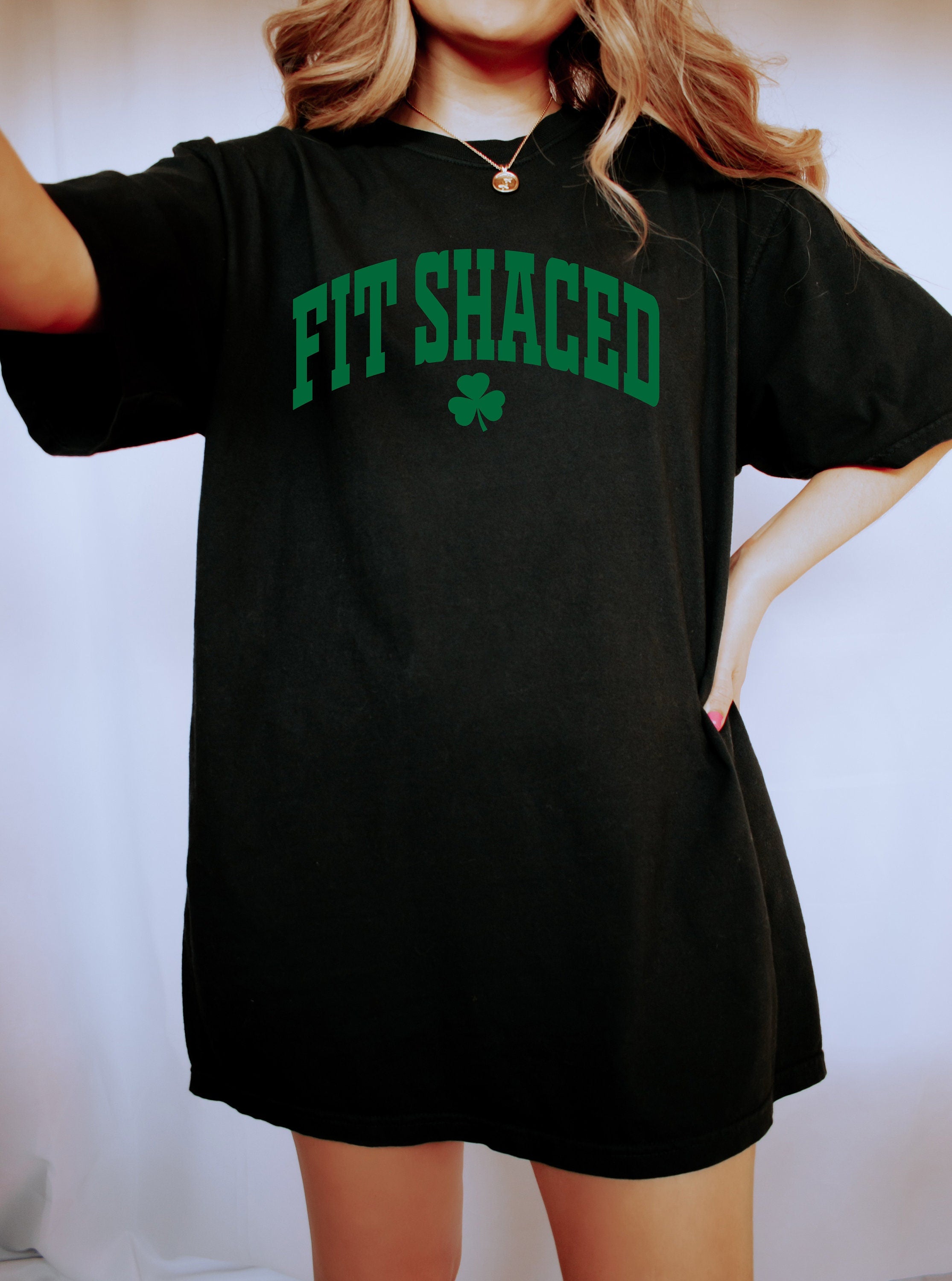 Retro St Patty's Day Comfort Colors Shirt, Lets Get Fit Shaced, Vintage St Patricks Day Shirt, Day Drinking Shirt, Retro Shirt, Lucky Shirt