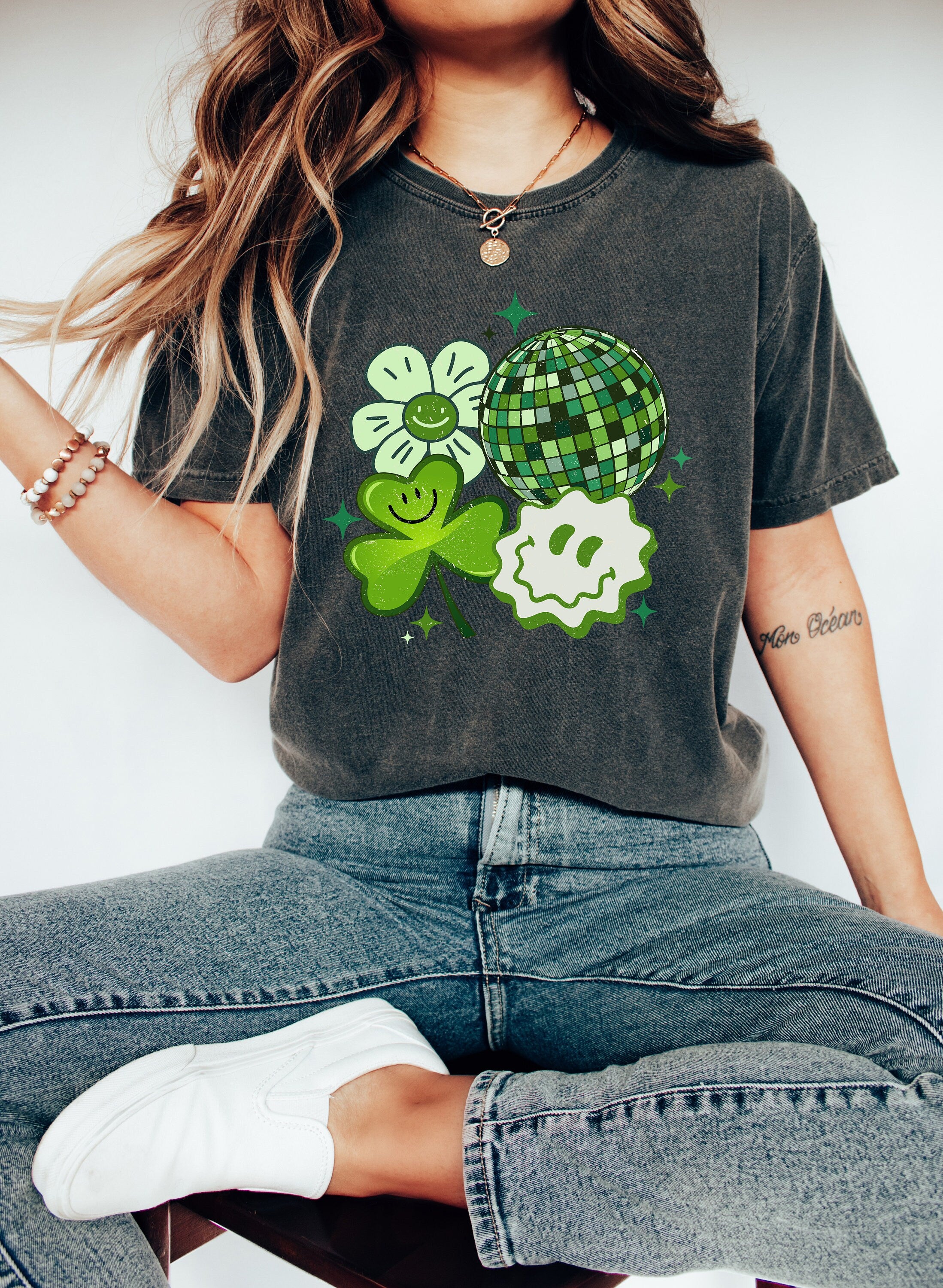 Retro St Patty's Day Comfort Colors Shirt,  Lucky Vibes Shirt, Vintage St Patricks Day Shirt, Day Drinking Shirt, Retro Shirt, Lucky Shirt