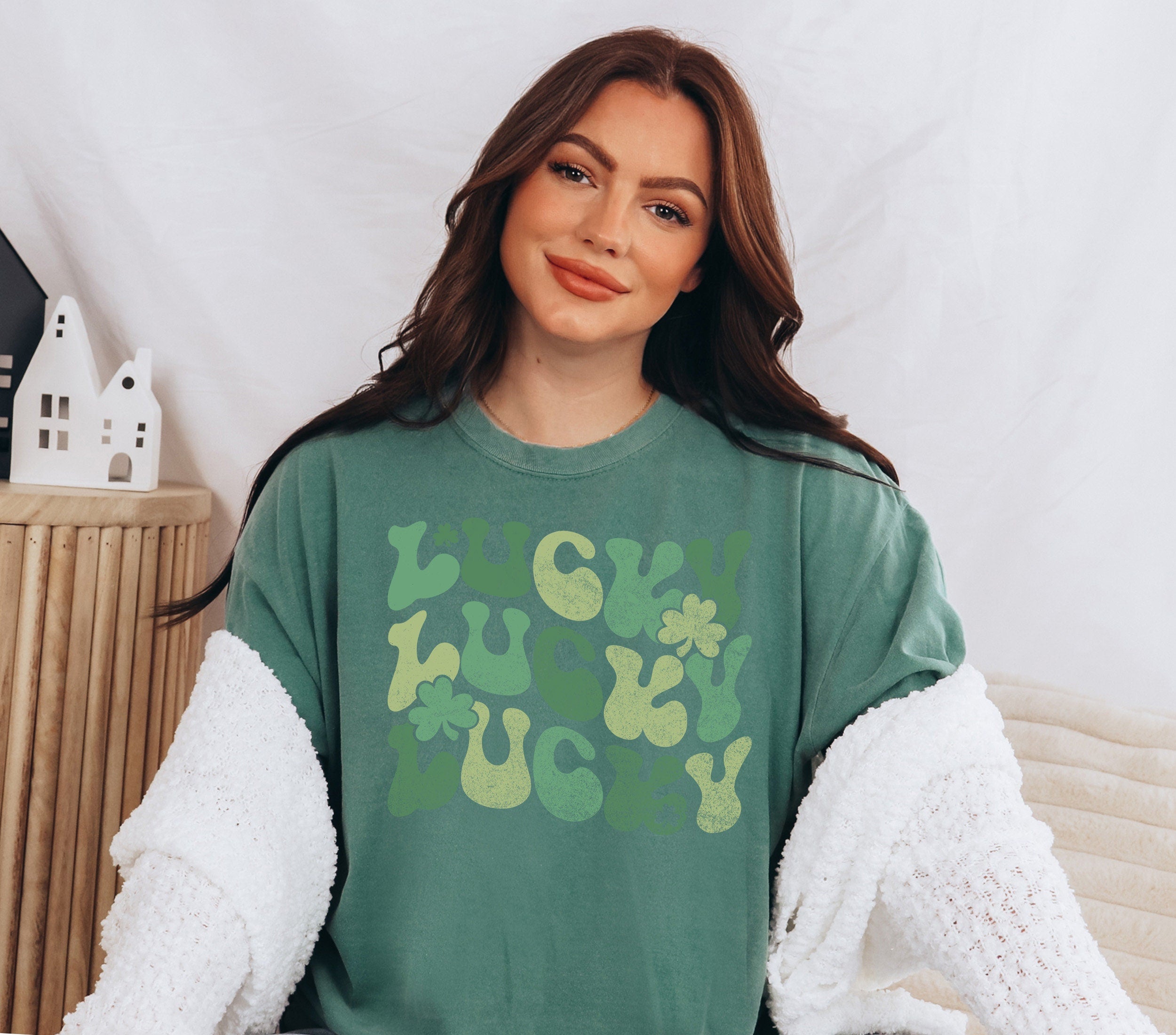 Retro St Patty's Day Comfort Colors Shirt, Lucky Babe Shirt, Vintage St Patrick's Day Shirt, Day Drinking Shirt, Retro Shirt, Lucky Shirt