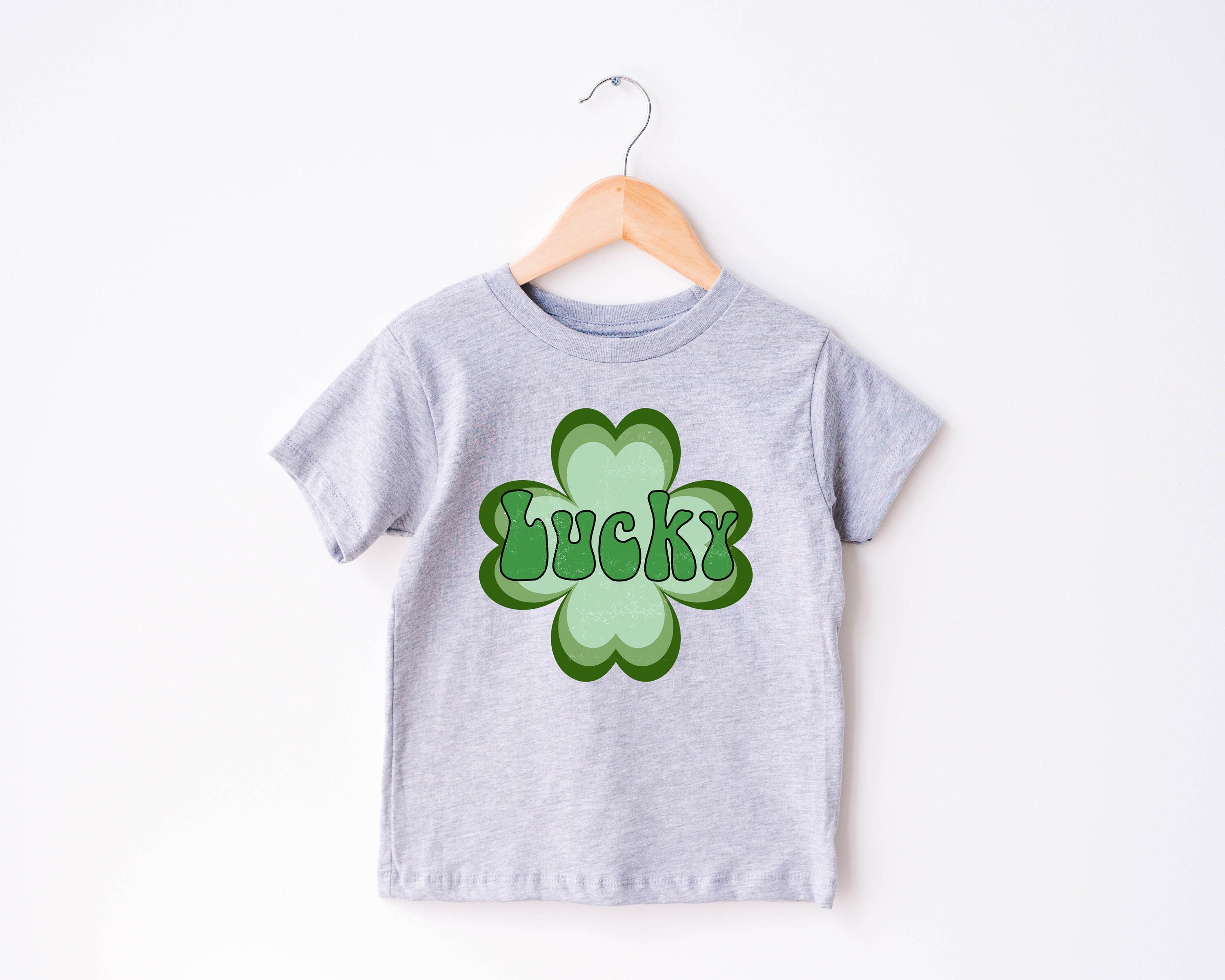 Toddler Tee St Patricks Day, Smiley Shamrock St Pattys Shirt, Cute Holiday Girls Shirt, Toddler Youth Lucky, Shamrock Tee Vintage Bodysuit