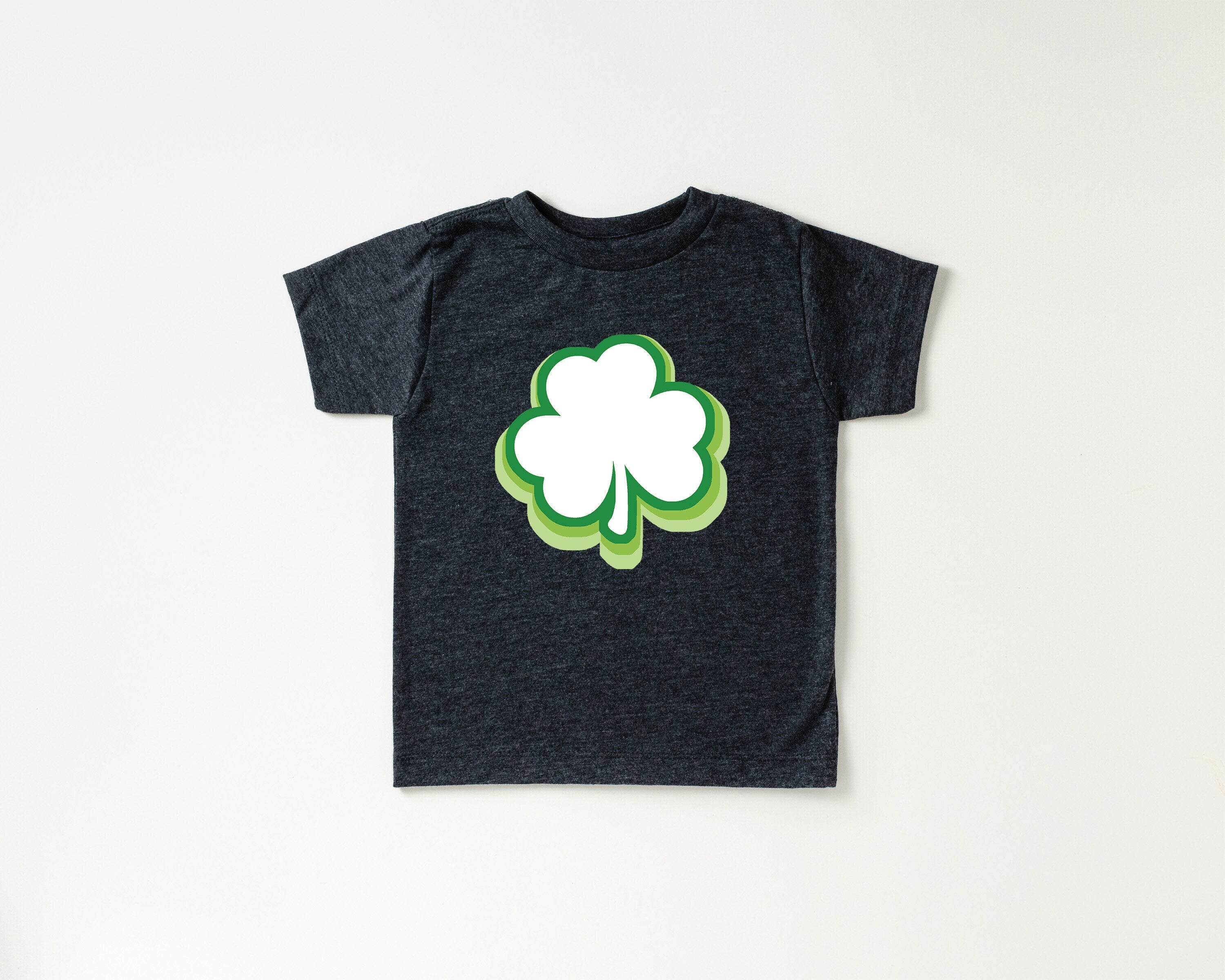 Toddler Tee St Patricks Day, Smiley Shamrock St Pattys Shirt, Cute Holiday Girls Shirt, Toddler Youth Lucky, Shamrock Tee Vintage Bodysuit