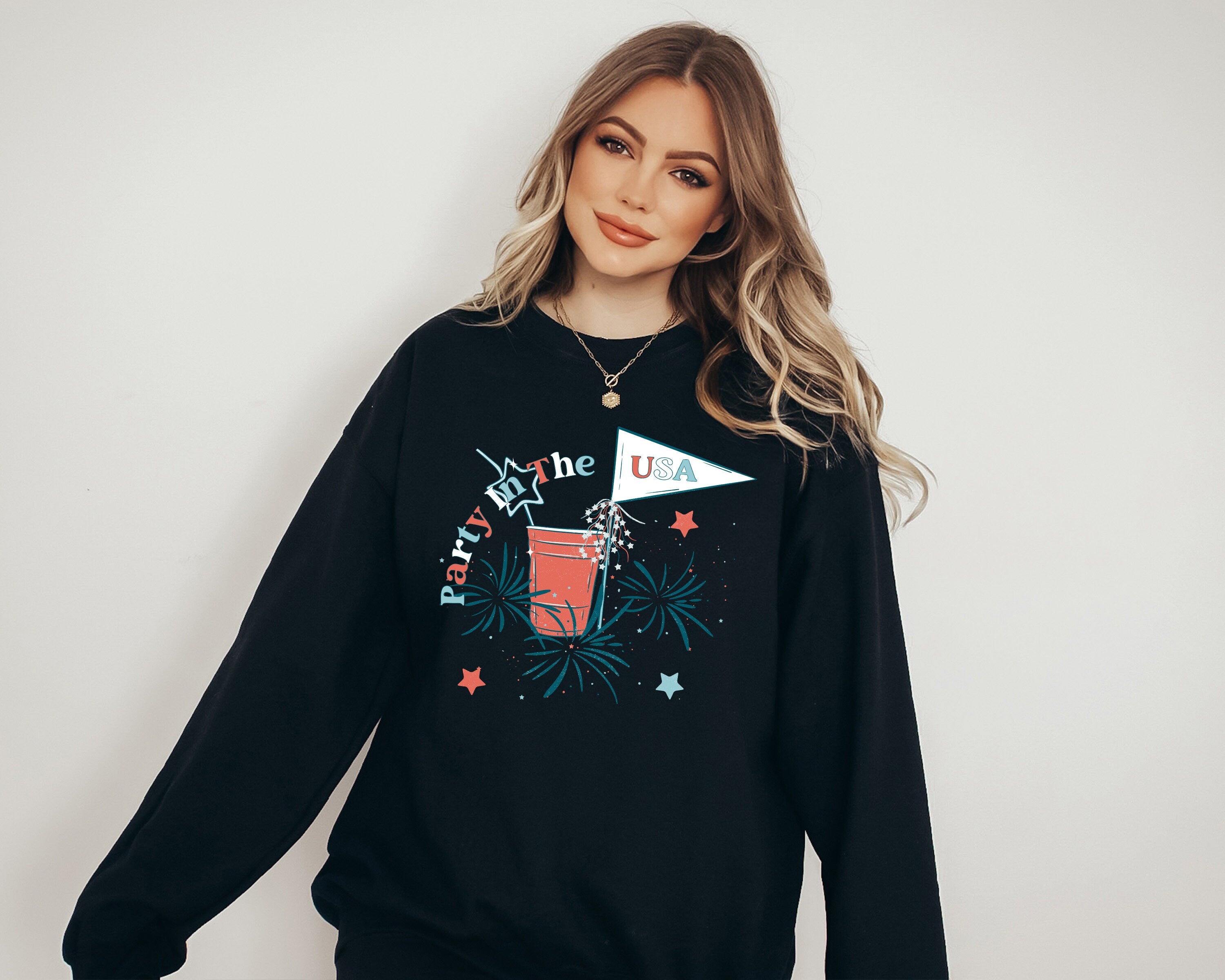 All American Babe Sweatshirt, Fourth of July Sweater, 4th of July Sweater, America Pullover, Womens Sweatshirt, Independence Day, Happy 4th