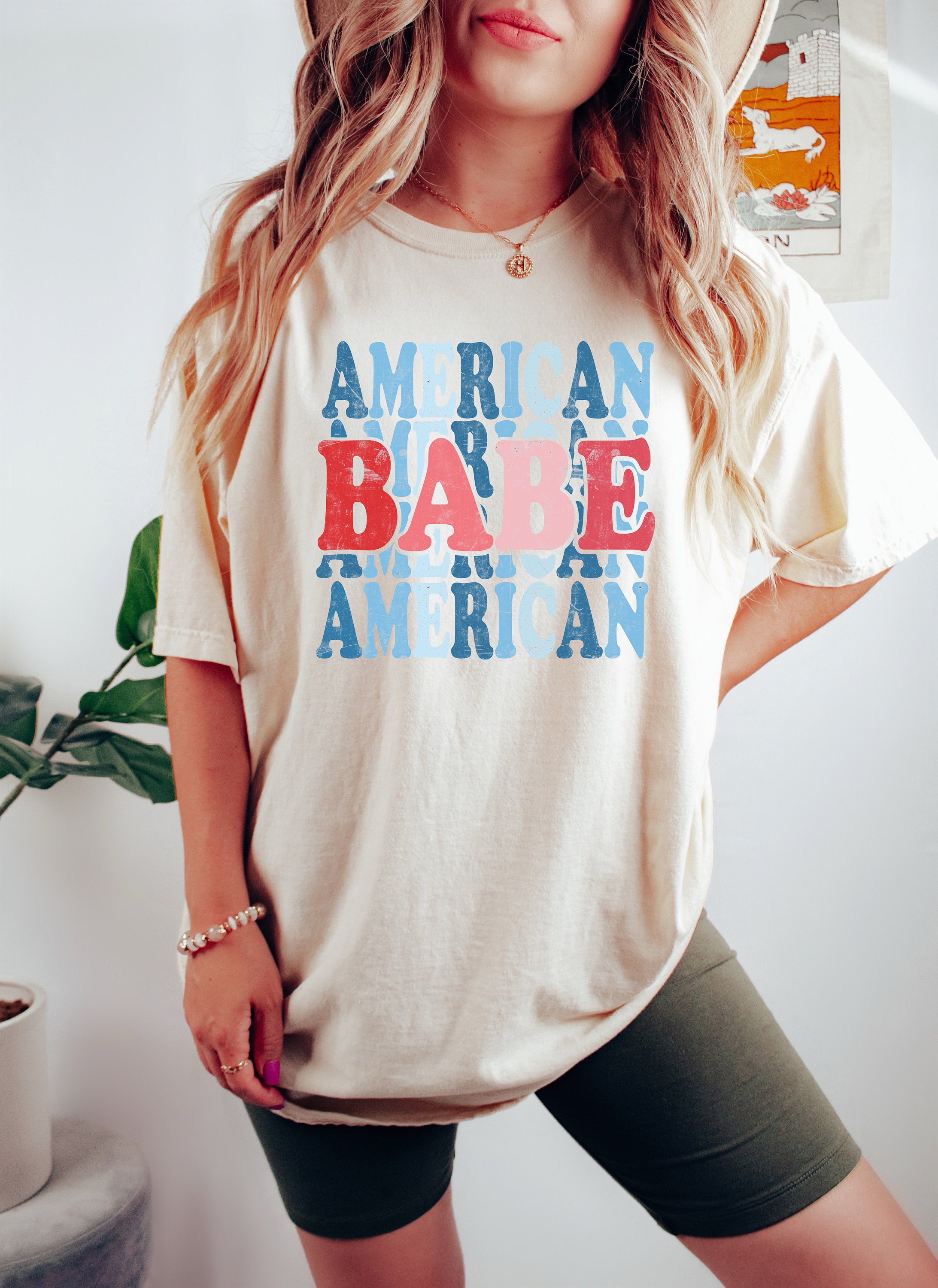 Retro American Babe USA shirt,4th of July tee, Retro funny fourth shirt, Womens 4th of July Tee,America Patriotic Shirt, Independence Merica