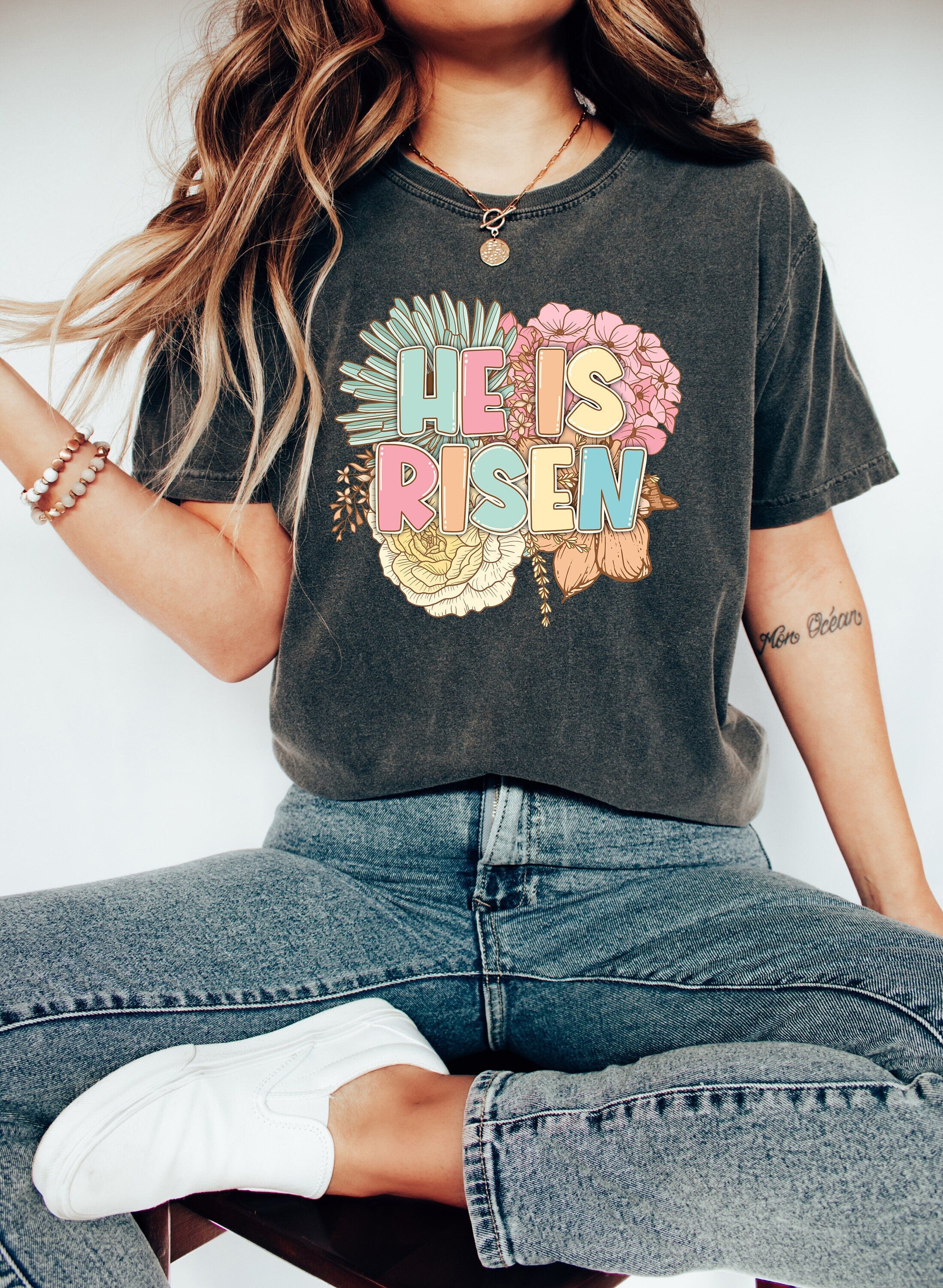 He Is Risen Comfort Colors Shirt, Jesus Has Risen Shirt, Easter Shirt, Happy Easter, Christian Easter, Easter Sunday Tee, Christ Has Risen