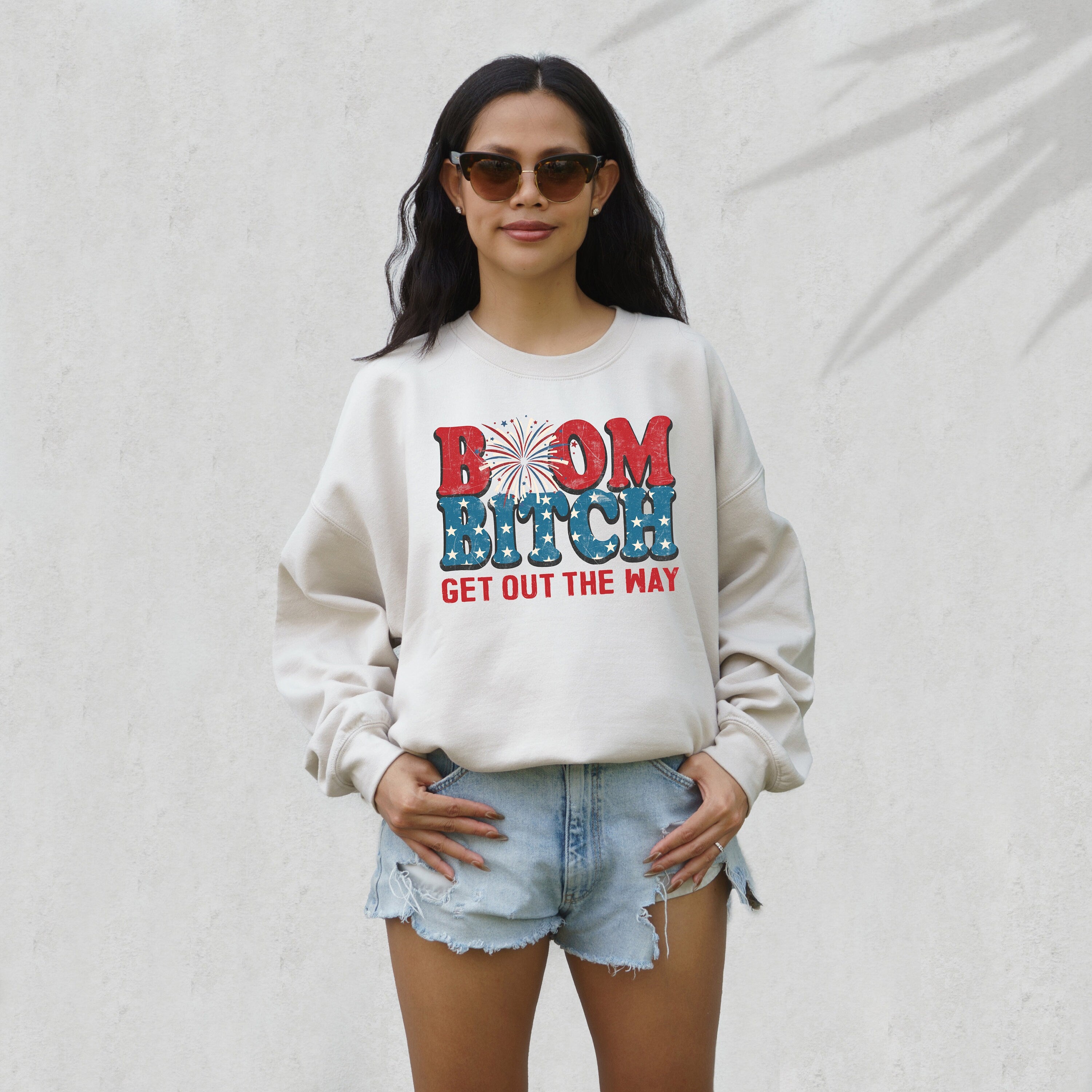 Retro Fourth of July Sweatshirt, America, Fireworks, 4th of July Sweater, America Pullover, Womens Sweatshirt, Independence Day, Patriotic
