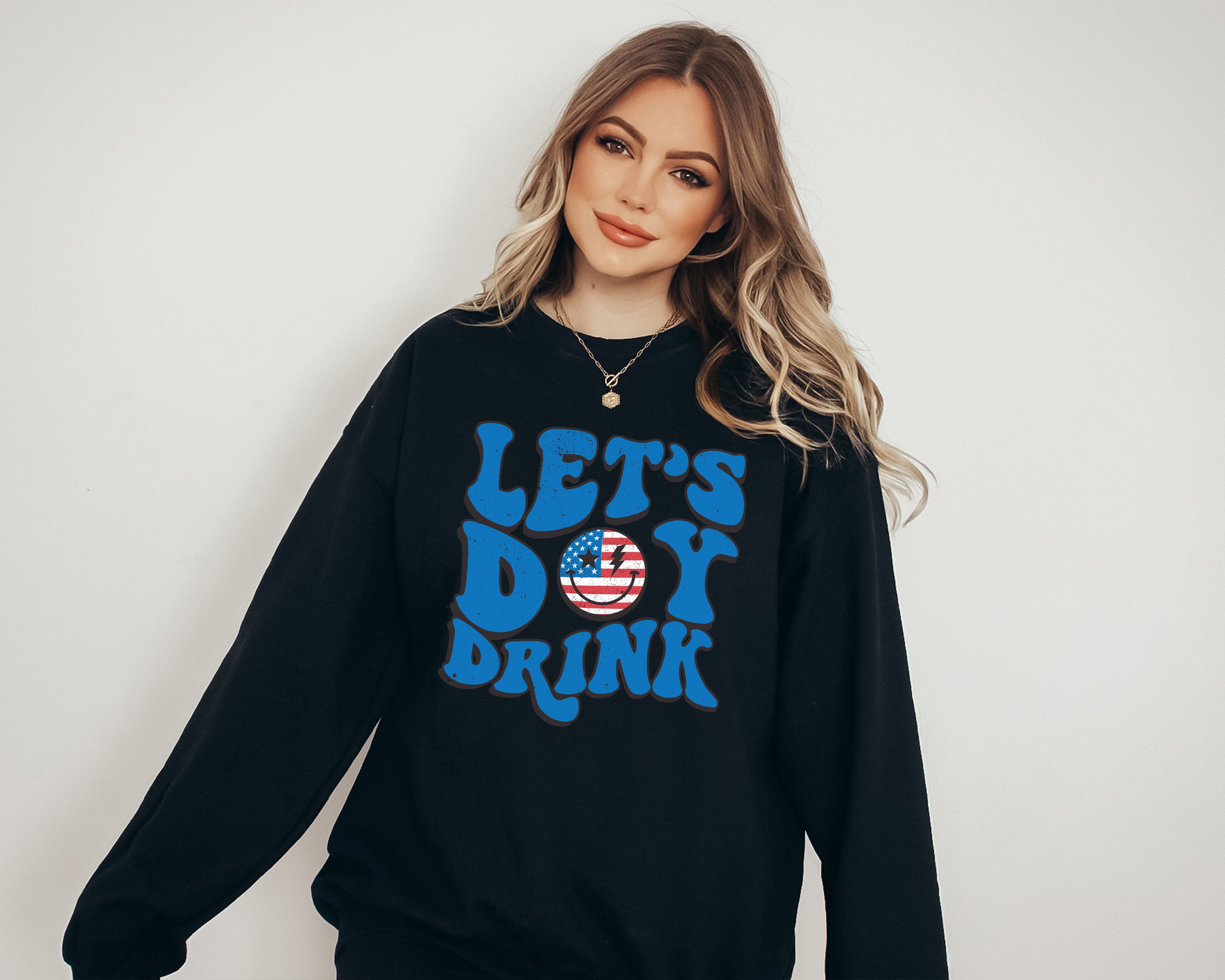 Retro Fourth of July Sweatshirt, USA, America, 4th of July Sweater, America Pullover, Womens Sweatshirt, Independence Day, Patriotic