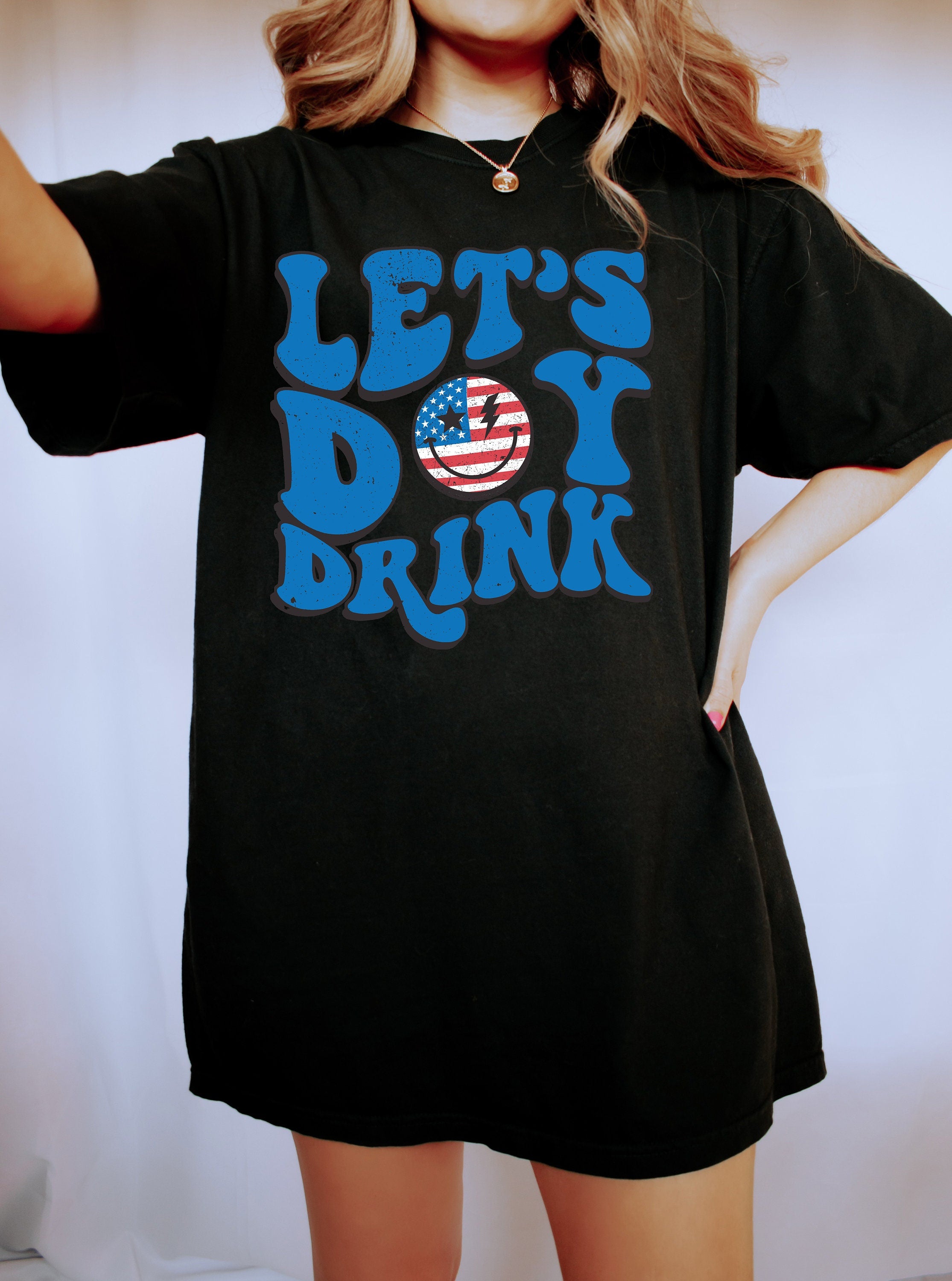 Retro USA shirt,4th of July tee, Retro funny fourth shirt, Lets day drink,America Patriotic Shirt, Independence Day, Fourth of July