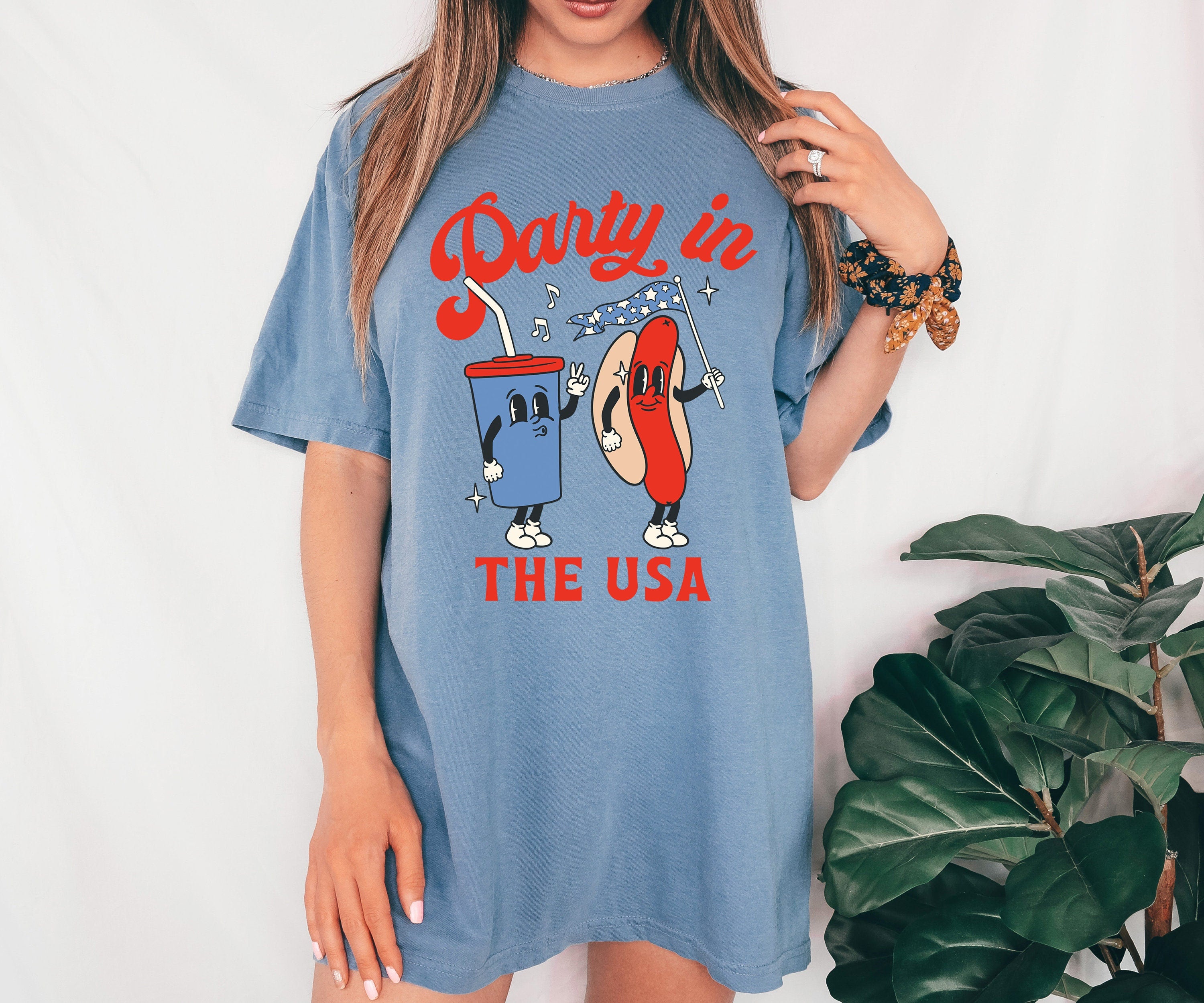 Retro Party in the USA shirt, 4th of July tee, Retro funny fourth shirt, Womens 4th of July shirt, America Patriotic Shirt, Independence Day