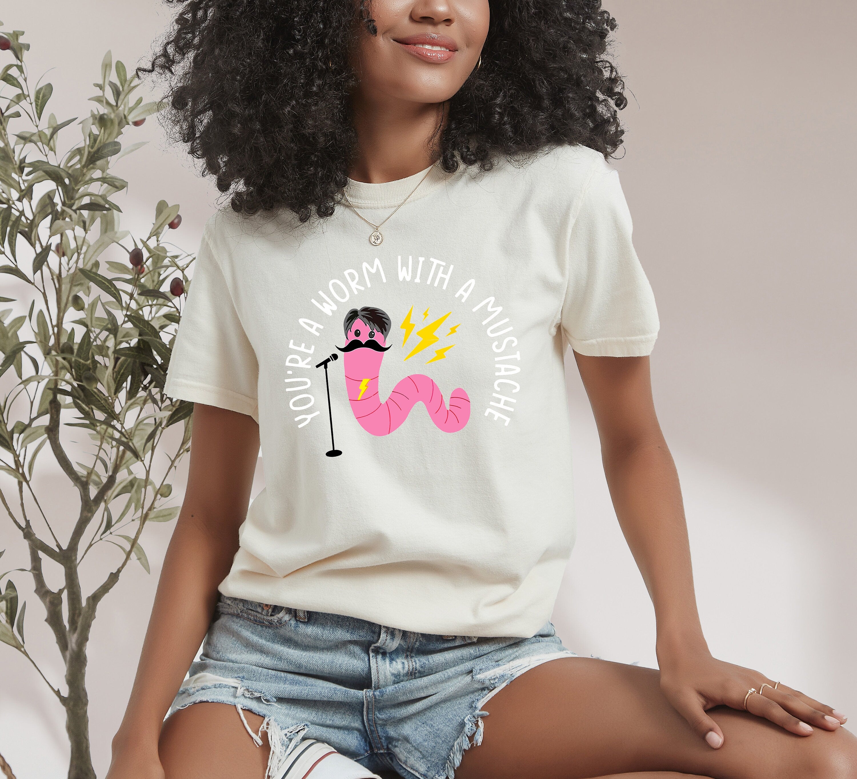 Retro Comfort Colors Shirt, Worm With a Mustache, 1 800 Boys Lie, Tom, Scandoval, Oversized Shirt, Retro Graphic Shirt, Vintage, Tee,