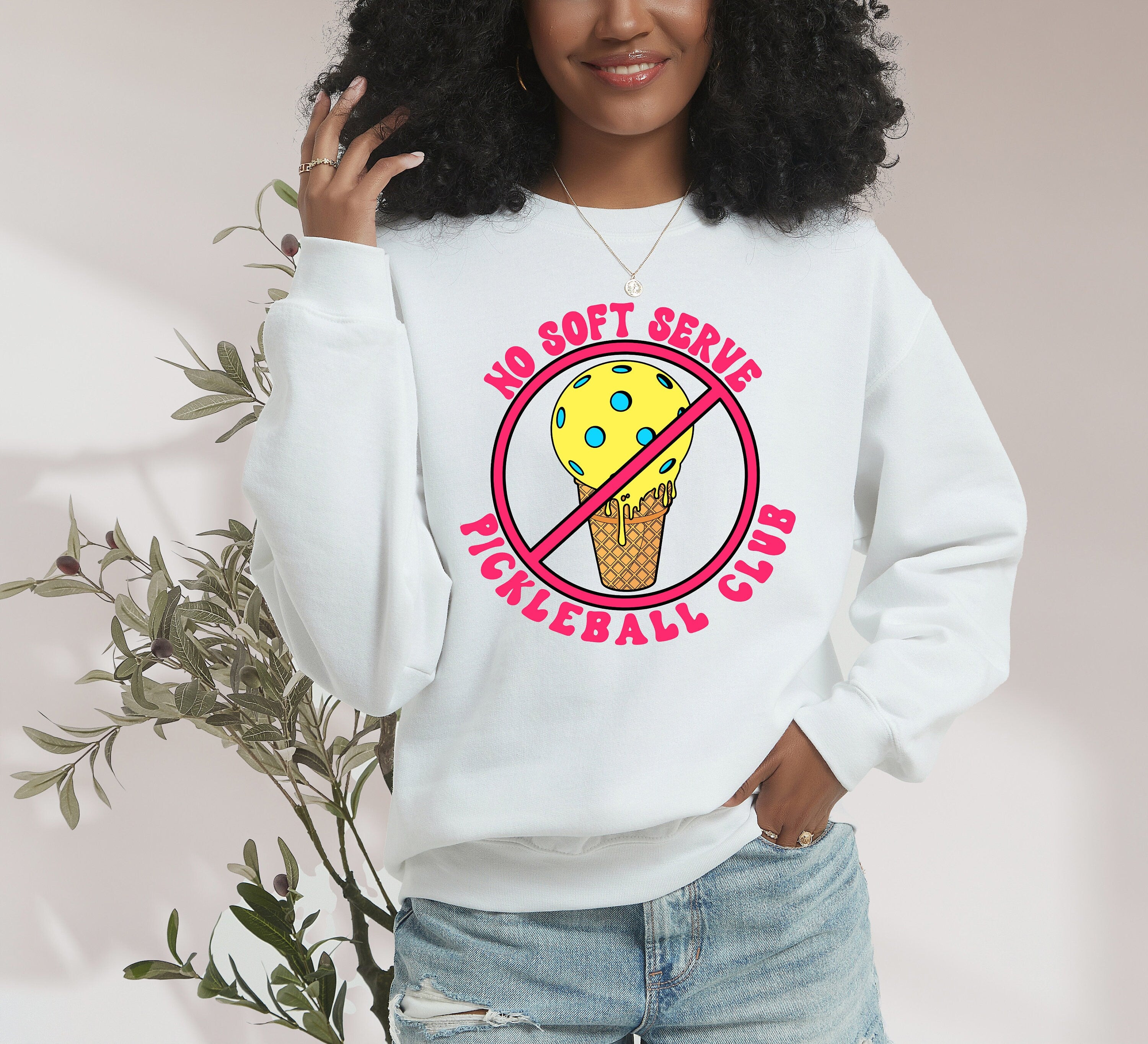 Retro CrewNeck, Pickleballer Tshirt, No Soft Serve, Sports Shirt, Pickleball Club, Pickleball Player, Pickleball Tshirt, Pickleball Season