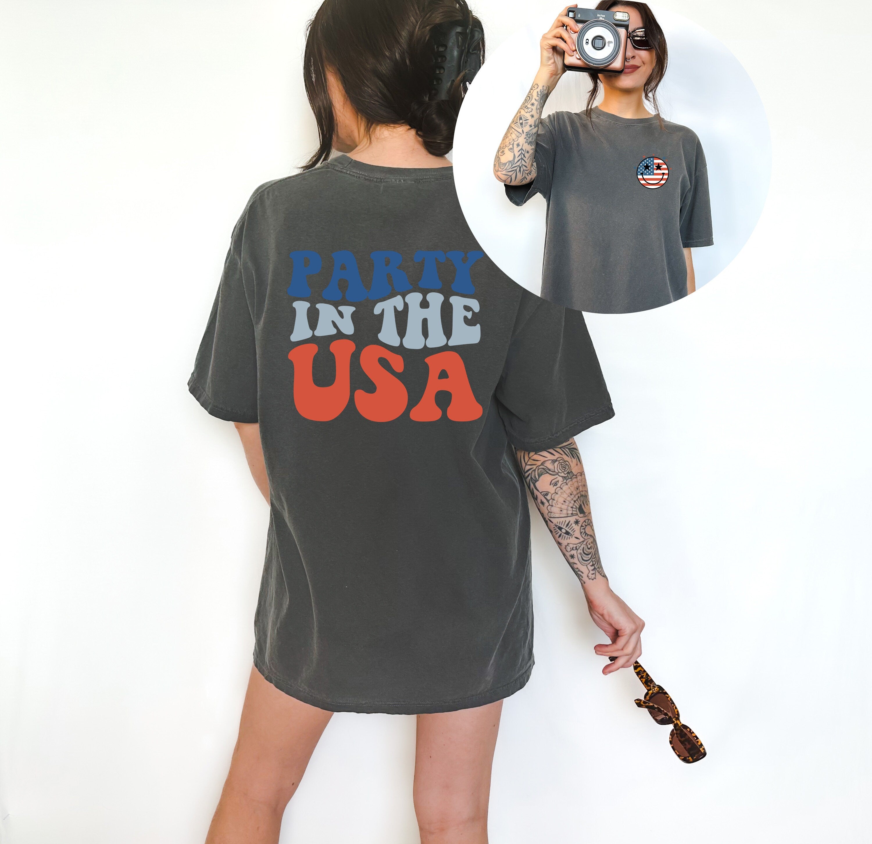 Retro USA Comfort Colors shirt, Party in the USA, 4th of July tee,Funny fourth shirt, Womens 4th of July, America, Patriotic, Independence