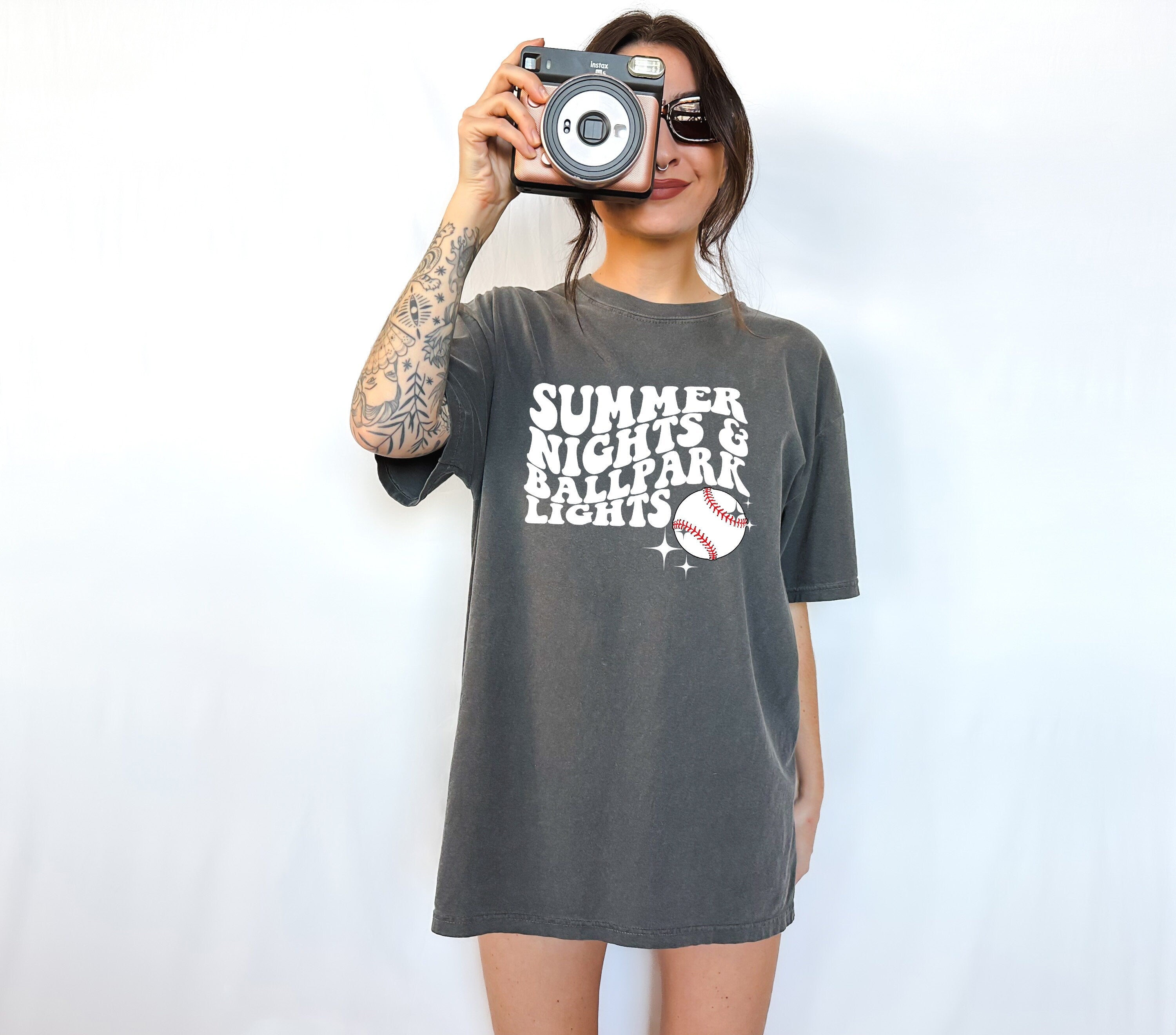 Comfort Colors Tee, Ball Park Lights, Summer, Sports Shirt, Baseball Biggest Fan, Parents of Baseball, Gameday Shirt, Baseball Game Tee