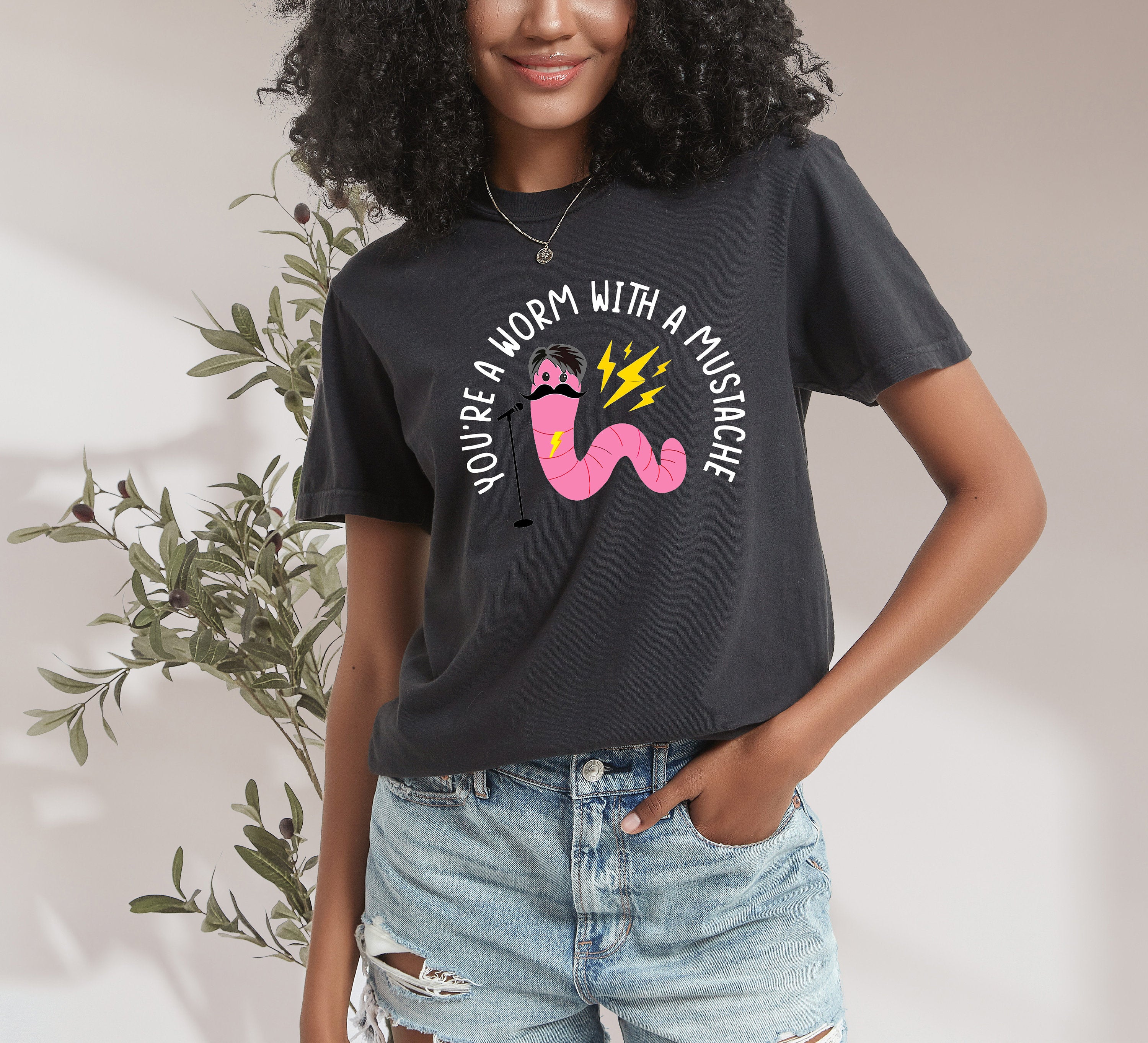Retro Comfort Colors Shirt, Worm With a Mustache, 1 800 Boys Lie, Tom, Scandoval, Oversized Shirt, Retro Graphic Shirt, Vintage, Tee,