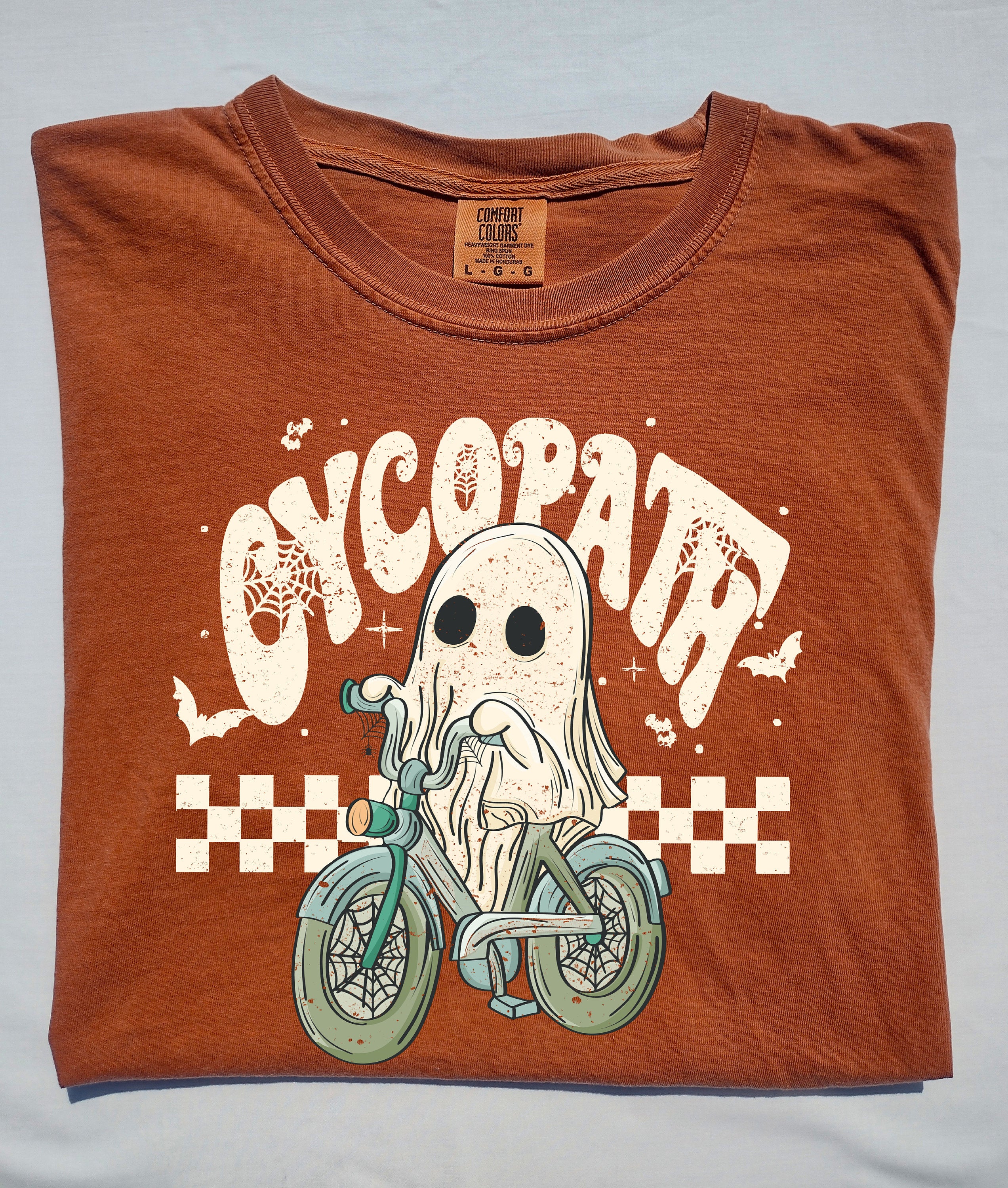 Long Sleeve Retro Halloween Comfort Colors shirt, Cycopath, Vintage Ghost Halloween Shirt, Creep It Real, Retro Fall Shirt