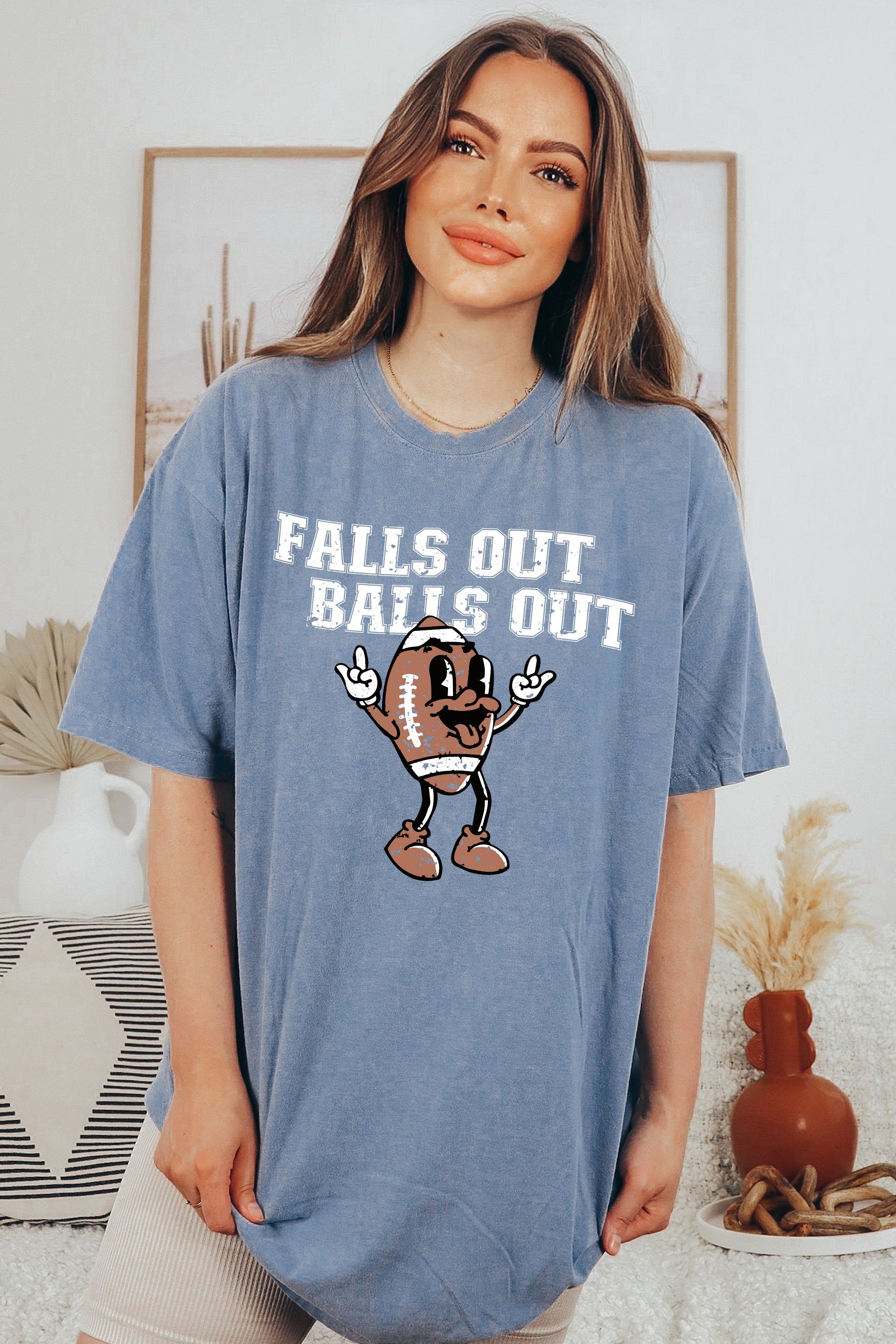 Retro Fall Comfort Colors Shirt, Falls Out Balls Out Football Shirt, Vintage Thanksgiving Shirt, Football Shirt, Retro Fall Shirt, Fall Tee