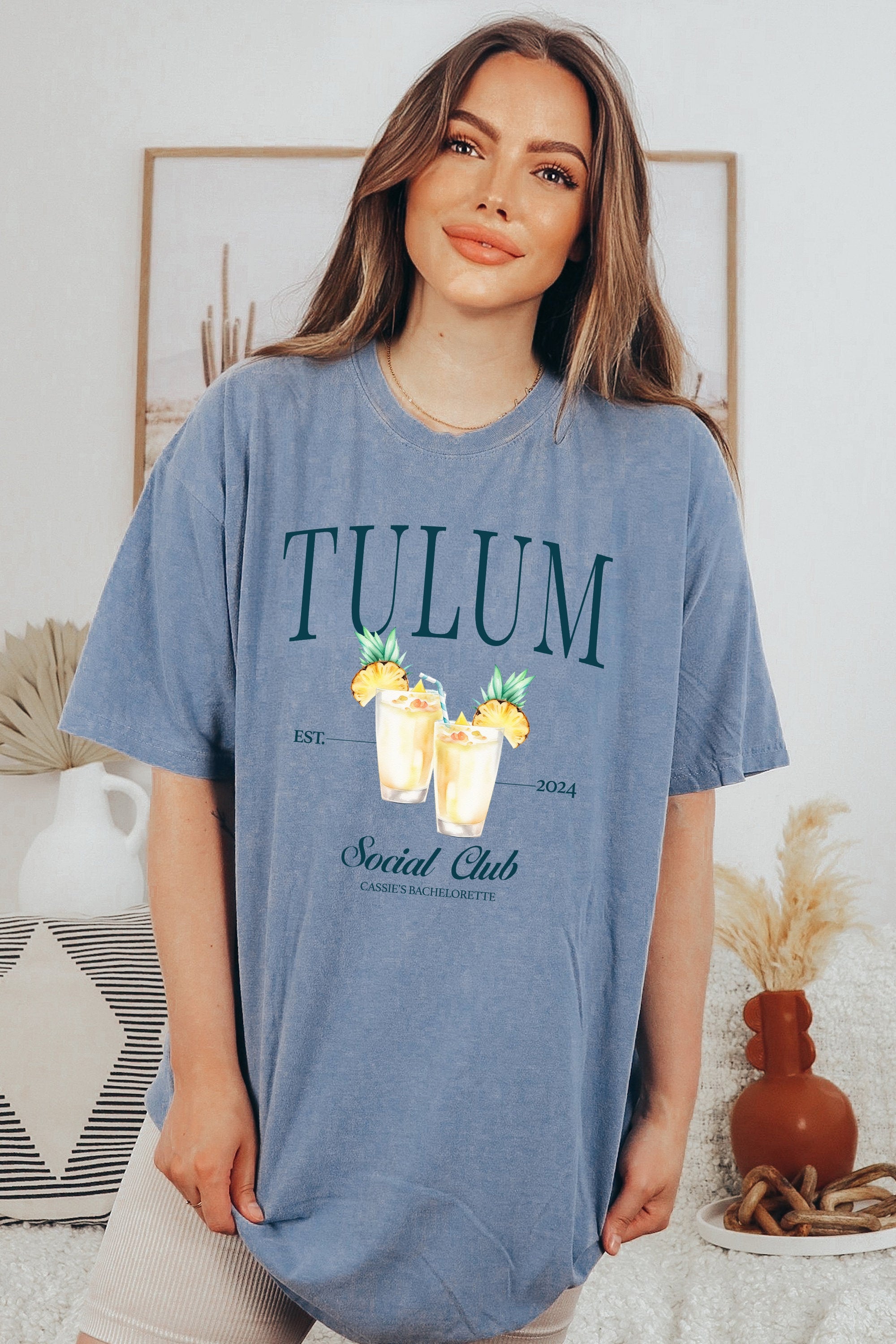 Custom City Bachelorette Party Comfort Colors Shirt, Retro Tulum Shirt, Vintage T, Custom Cocktail Social Club Shirt, Pina Colada Shirt