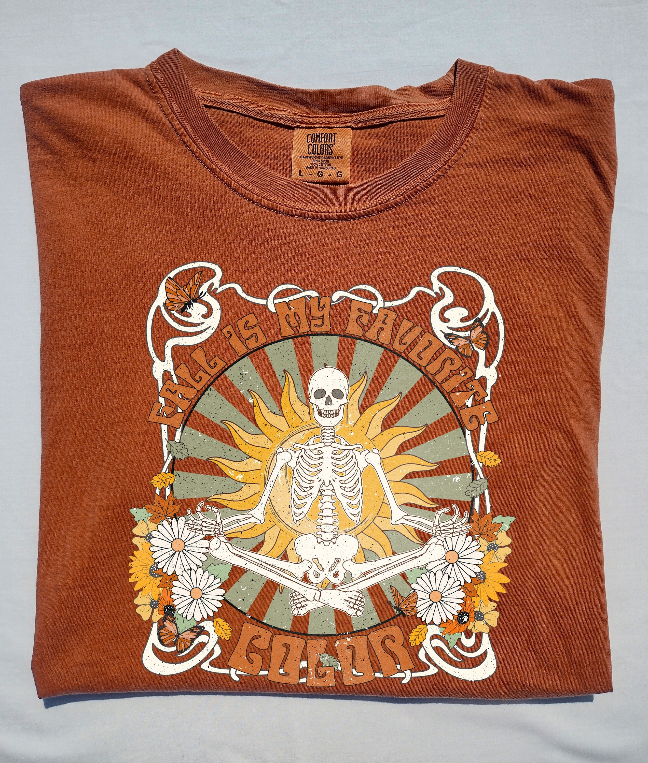 Long Sleeve Retro Halloween Comfort Colors Shirt, Fall Is My Favorite Color, Vintage Halloween Art Shirt, Retro Fall Shirt, Graphic T-shirt
