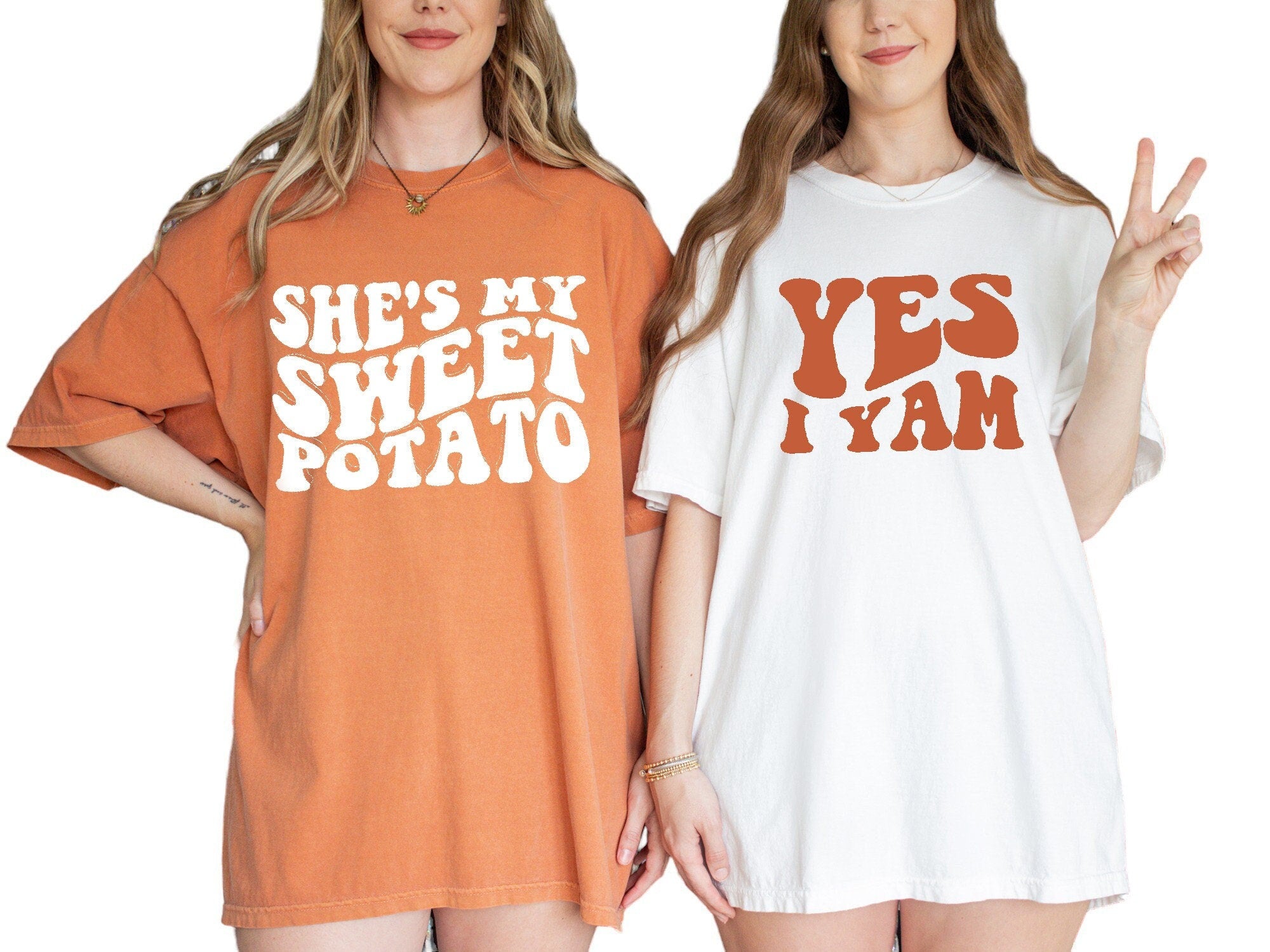 She's My Sweet Potato I Yam Comfort Colors Shirts | Couples Thanksgiving Shirt| Funny Friend Shirts | Best Friend Shirts | Husband Wife Tees