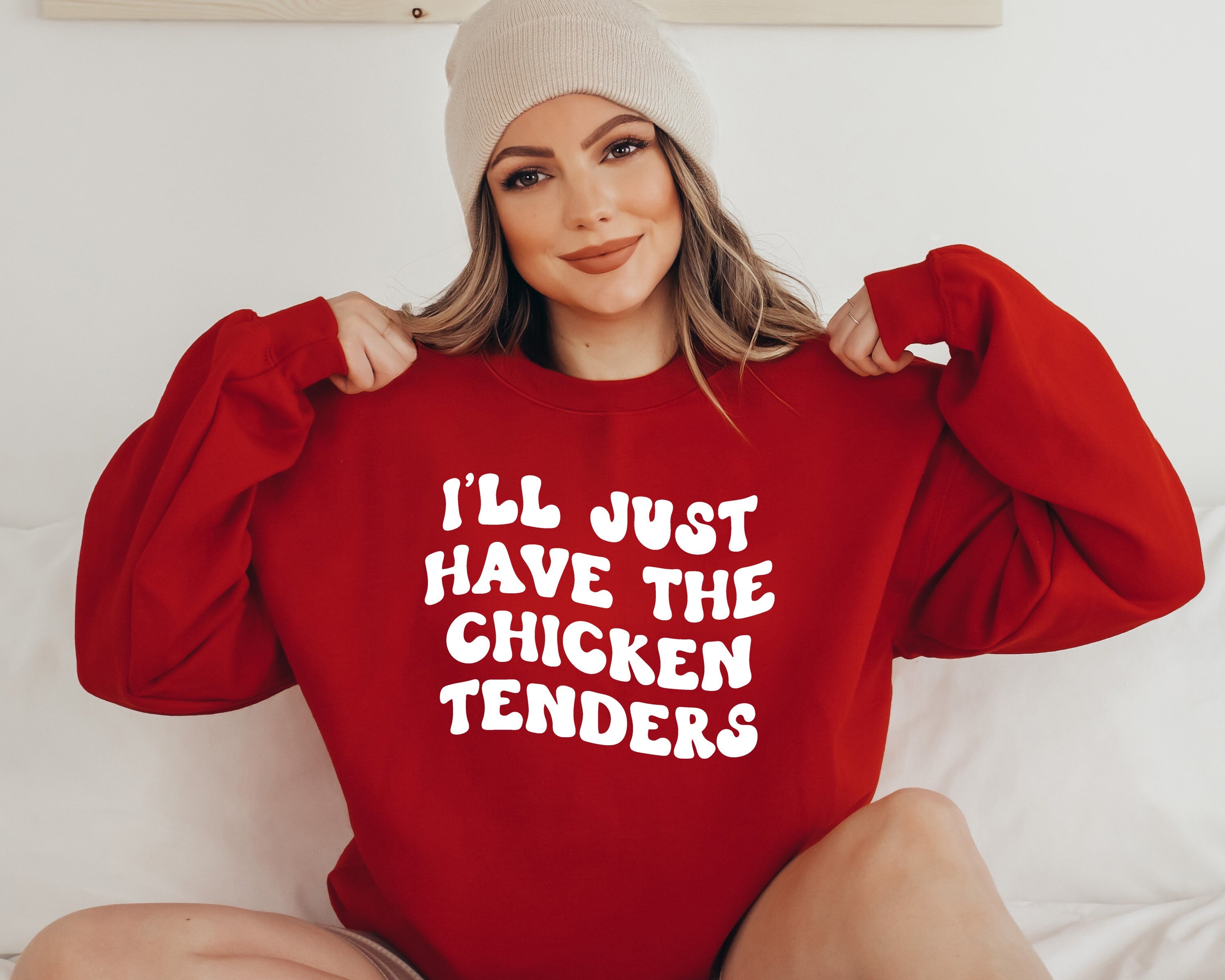 I'll Just Have The Chicken Tenders Crewneck Sweatshirt, Funny Sweatshirt,Trendy Sweatshirt, Chicken Nugget Lover Sweatshirt, Chicken Tenders