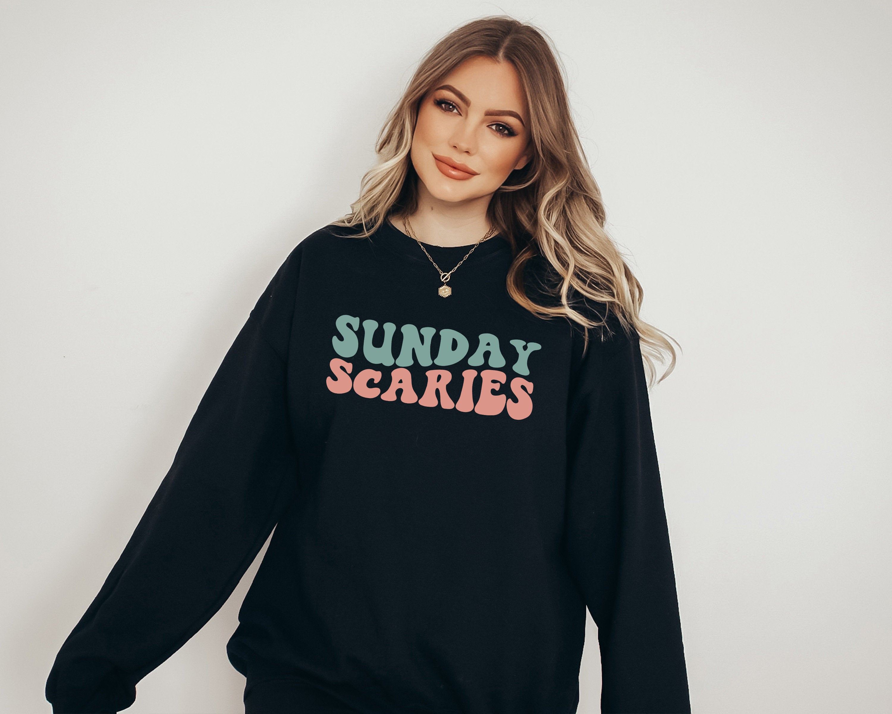 Crewneck Sweater Retro Christmas Comfort Colors shirt,Day Drinkin Shirt, Sunday Scaries, Hungover Oversized Shirt, Anxiety, Sunday Scaries