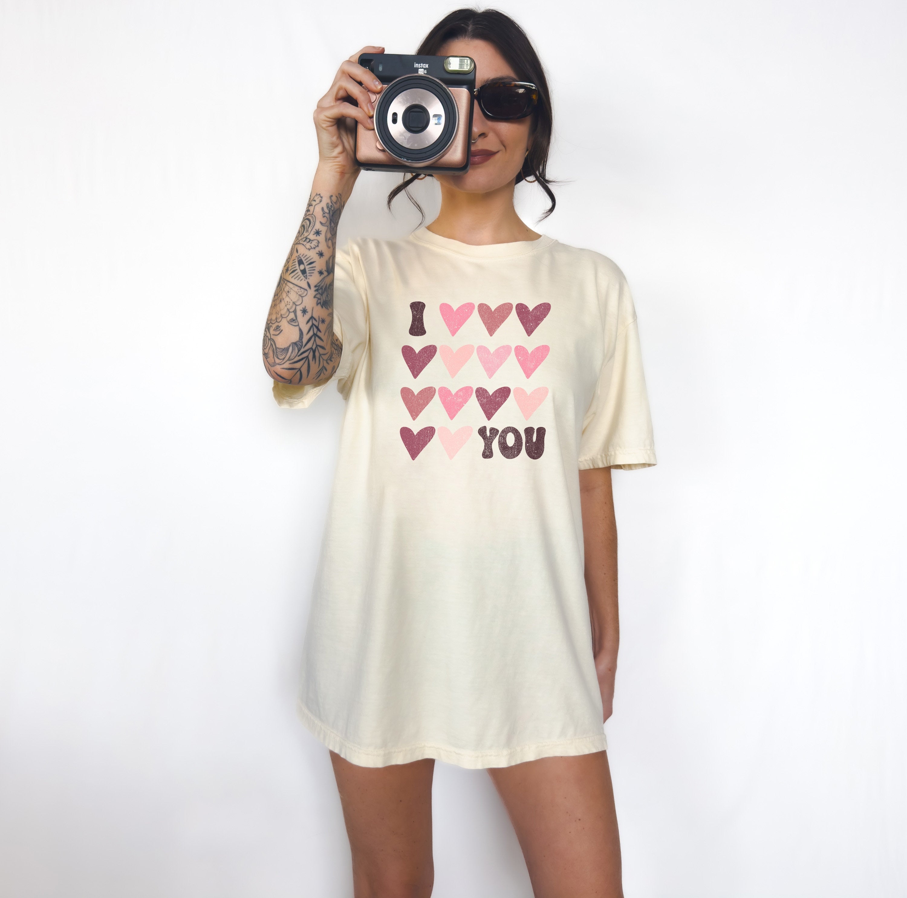 Retro Valentines Day Comfort Colors Shirt, I Heart You, Vintage Galentines Day T Shirt, Love Shirt, Heart Shirt, Holiday Graphic T